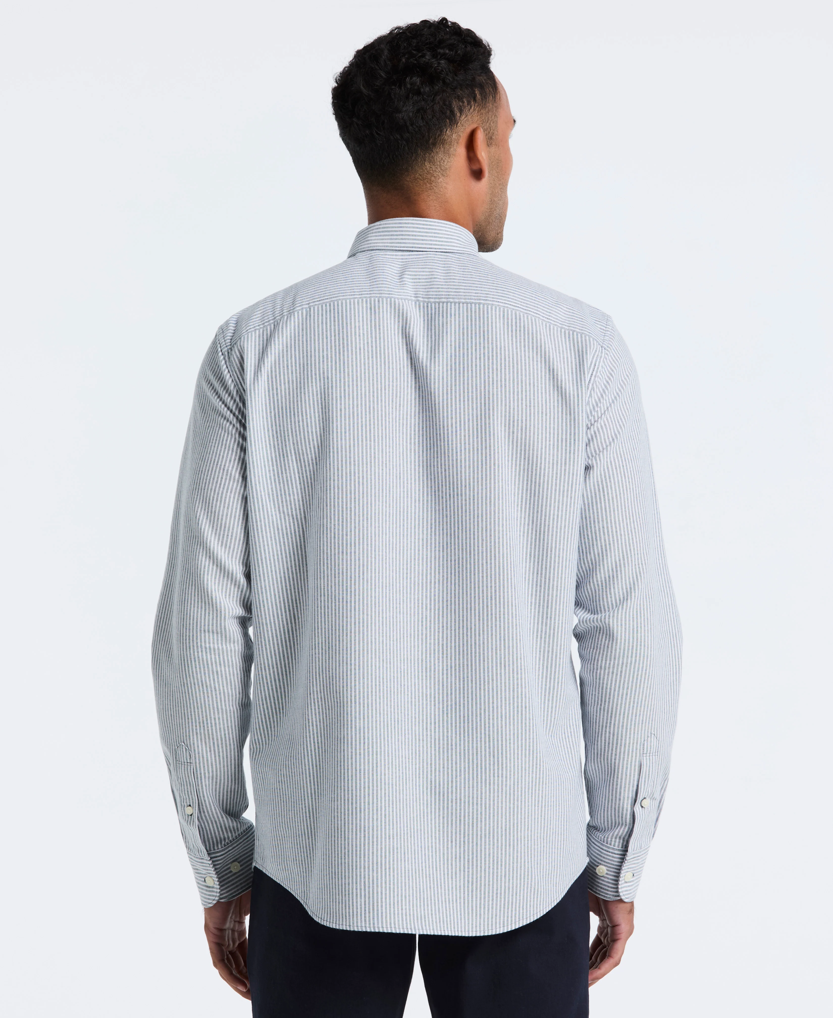 Oxford Long Sleeve Stripe Shirt - Image 2