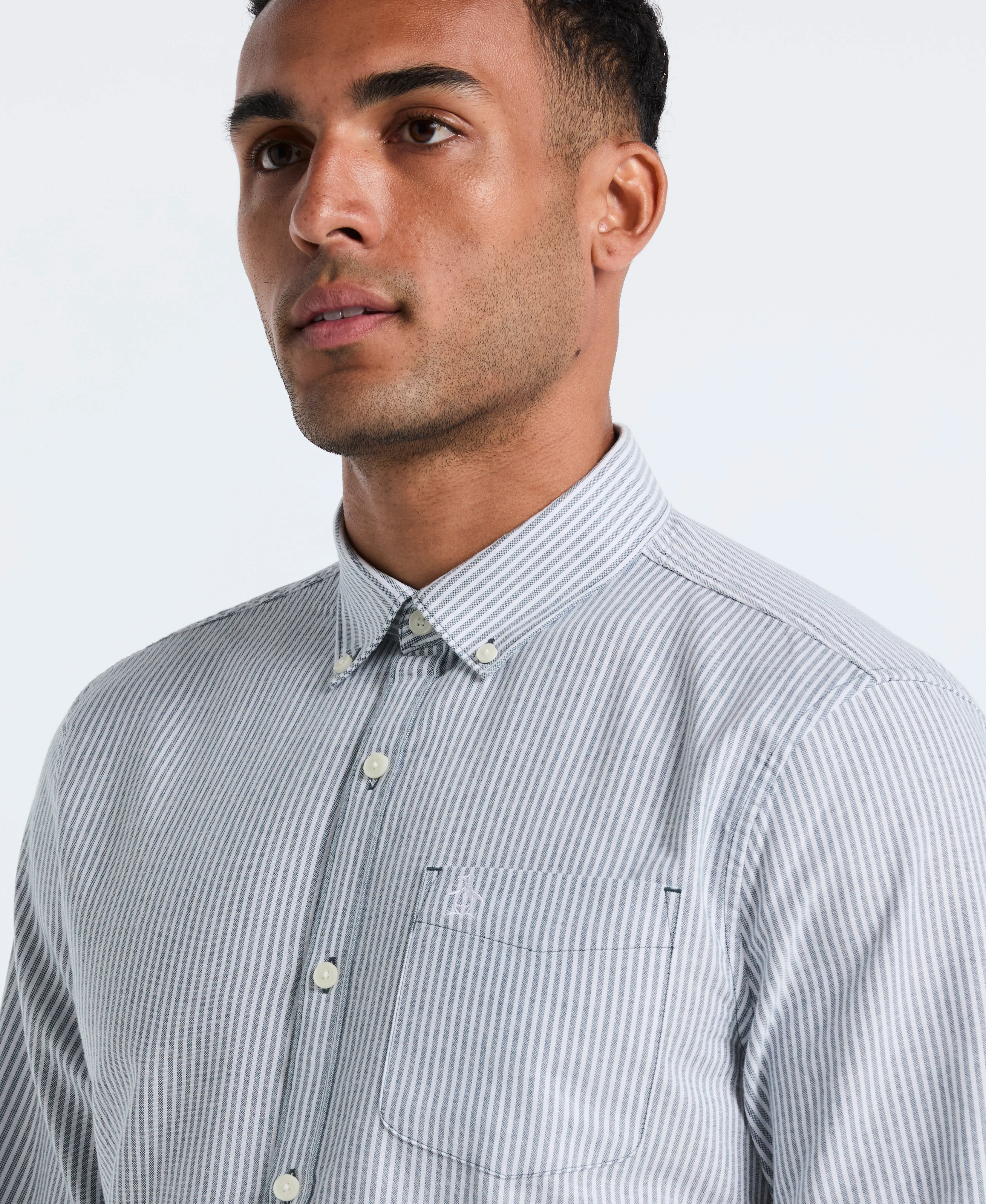 Oxford Long Sleeve Stripe Shirt - Image 3
