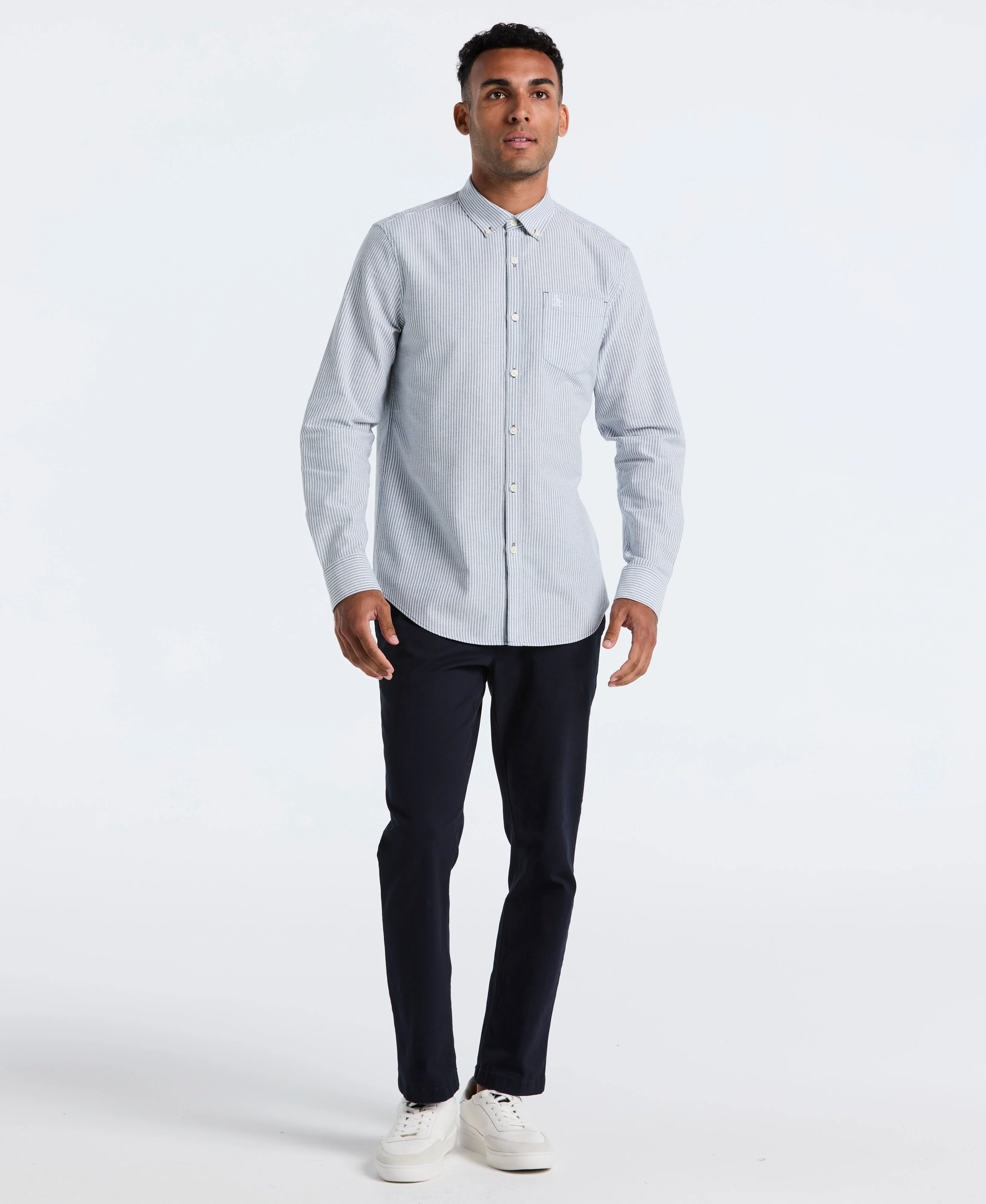 Oxford Long Sleeve Stripe Shirt - Image 4