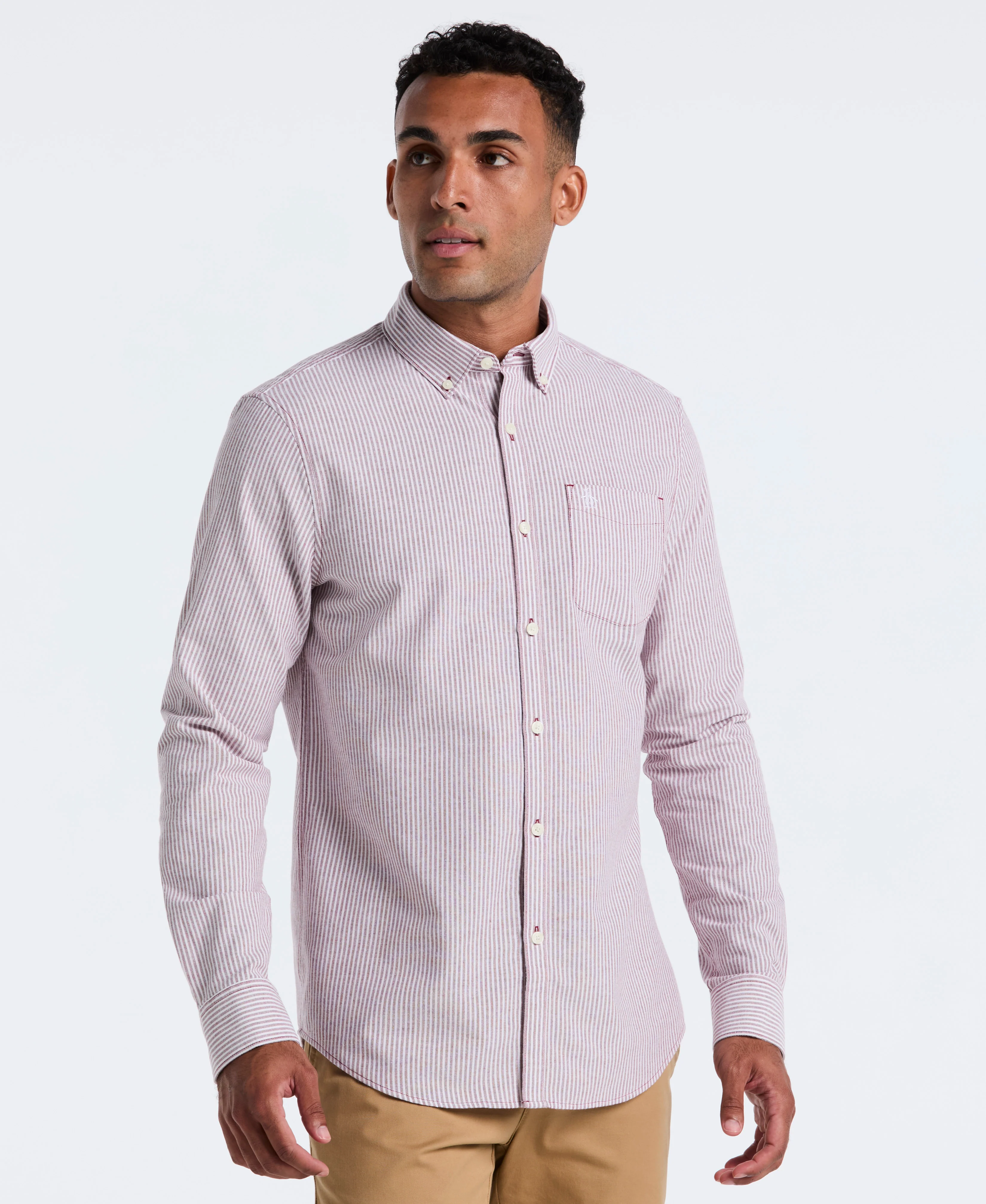 Oxford Long Sleeve Stripe Shirt - Image 5