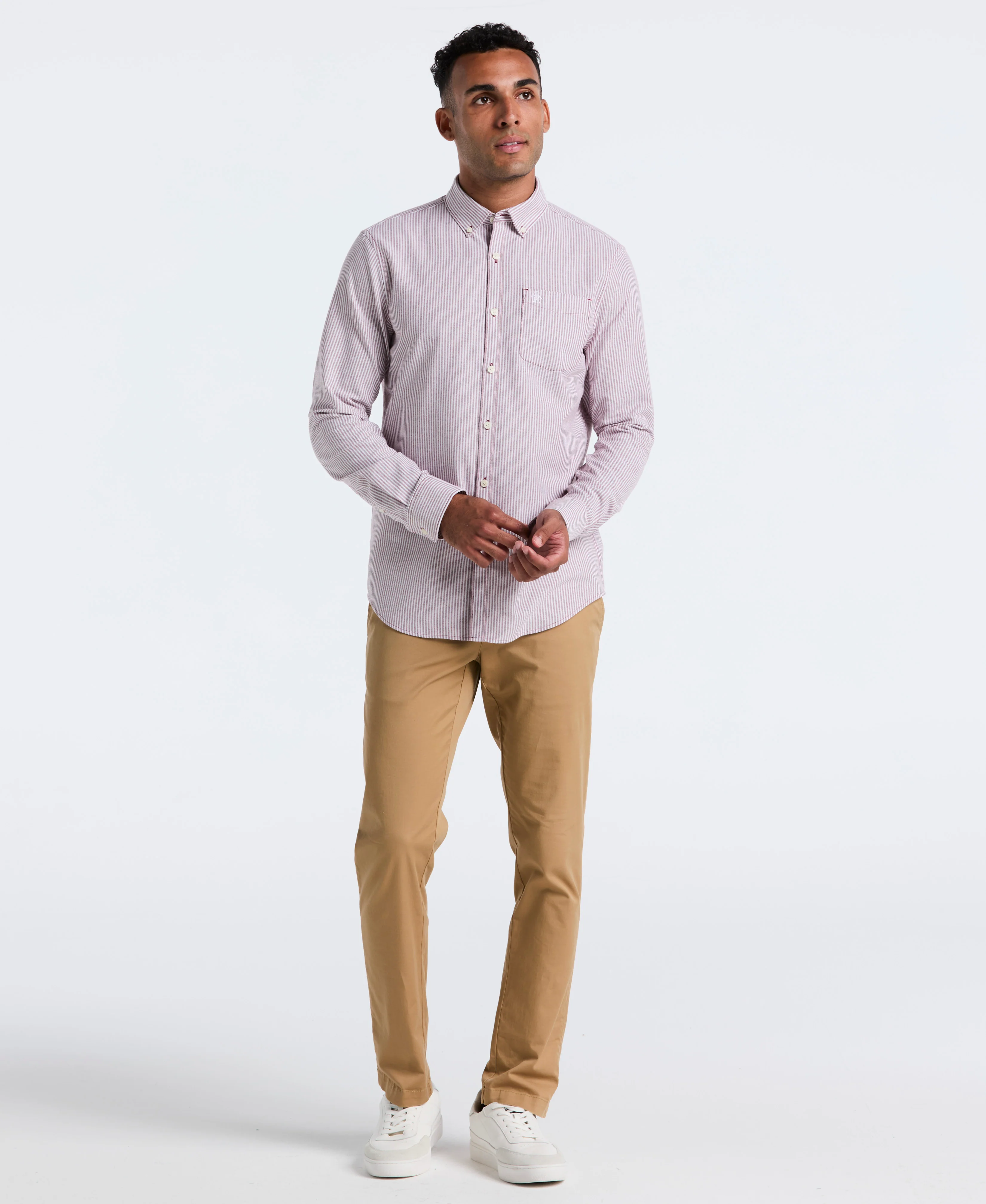 Oxford Long Sleeve Stripe Shirt - Image 8