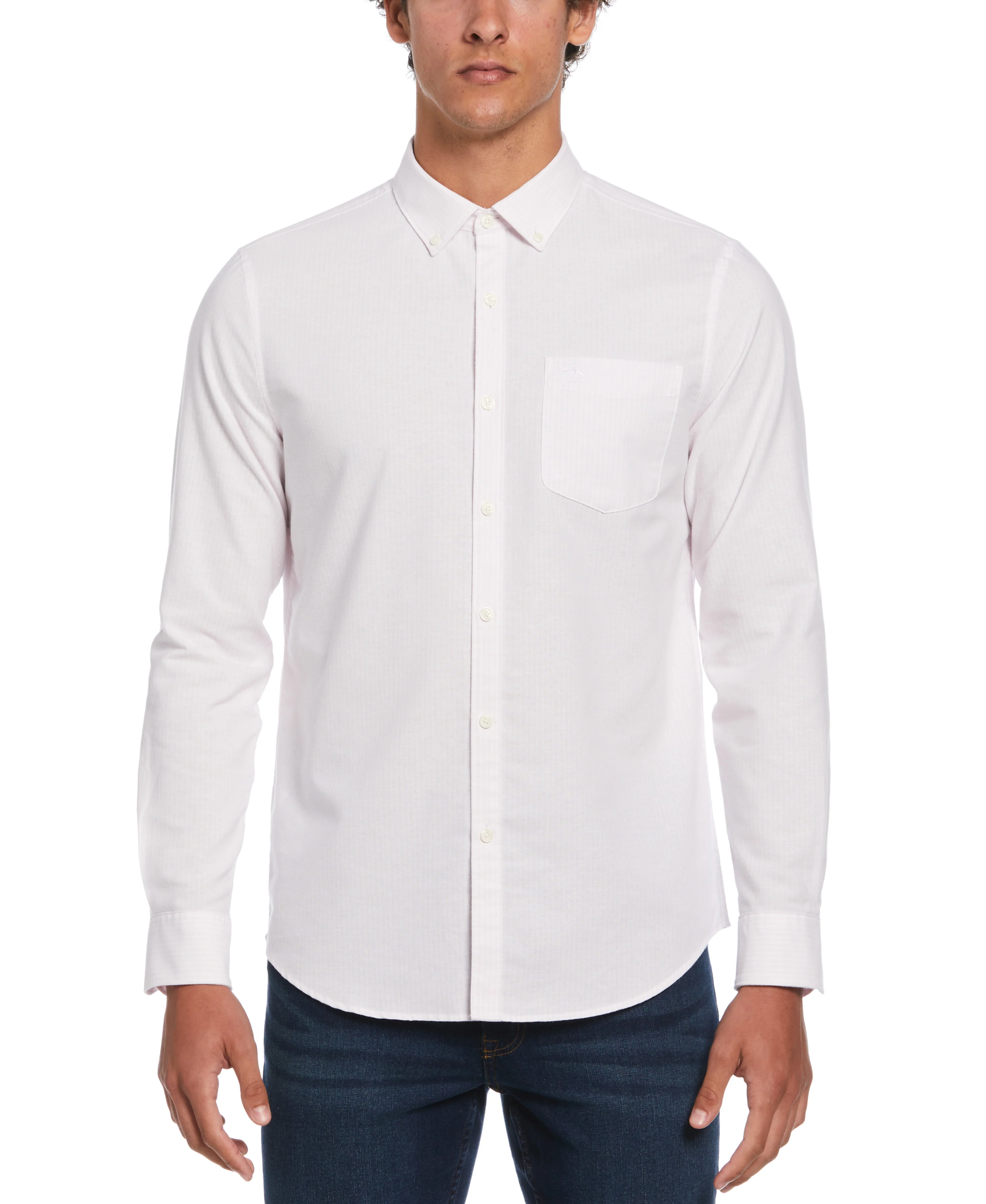 Oxford Long Sleeve Stripe Shirt - Image 9