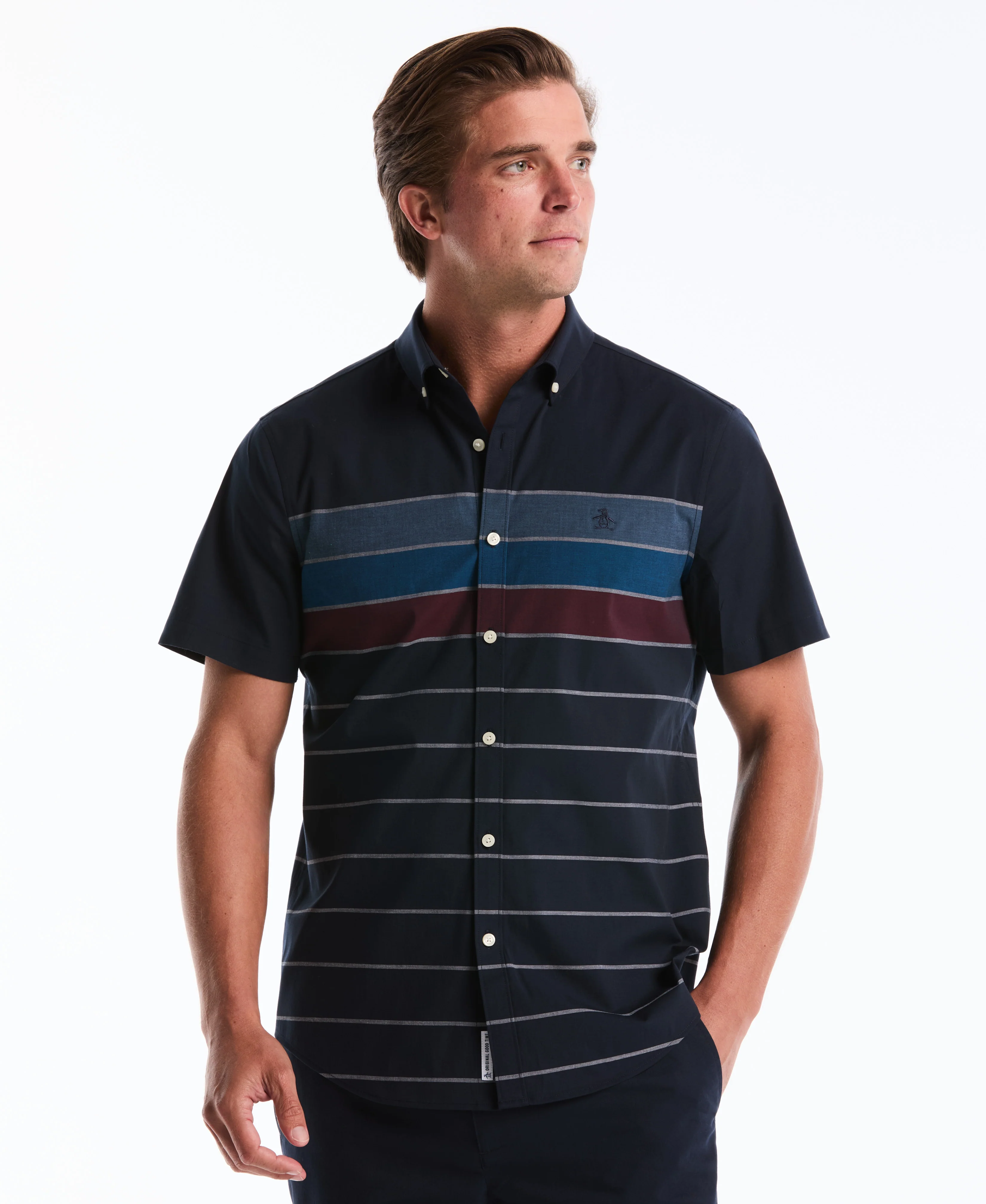 Striped Button-Down Poplin Shirt