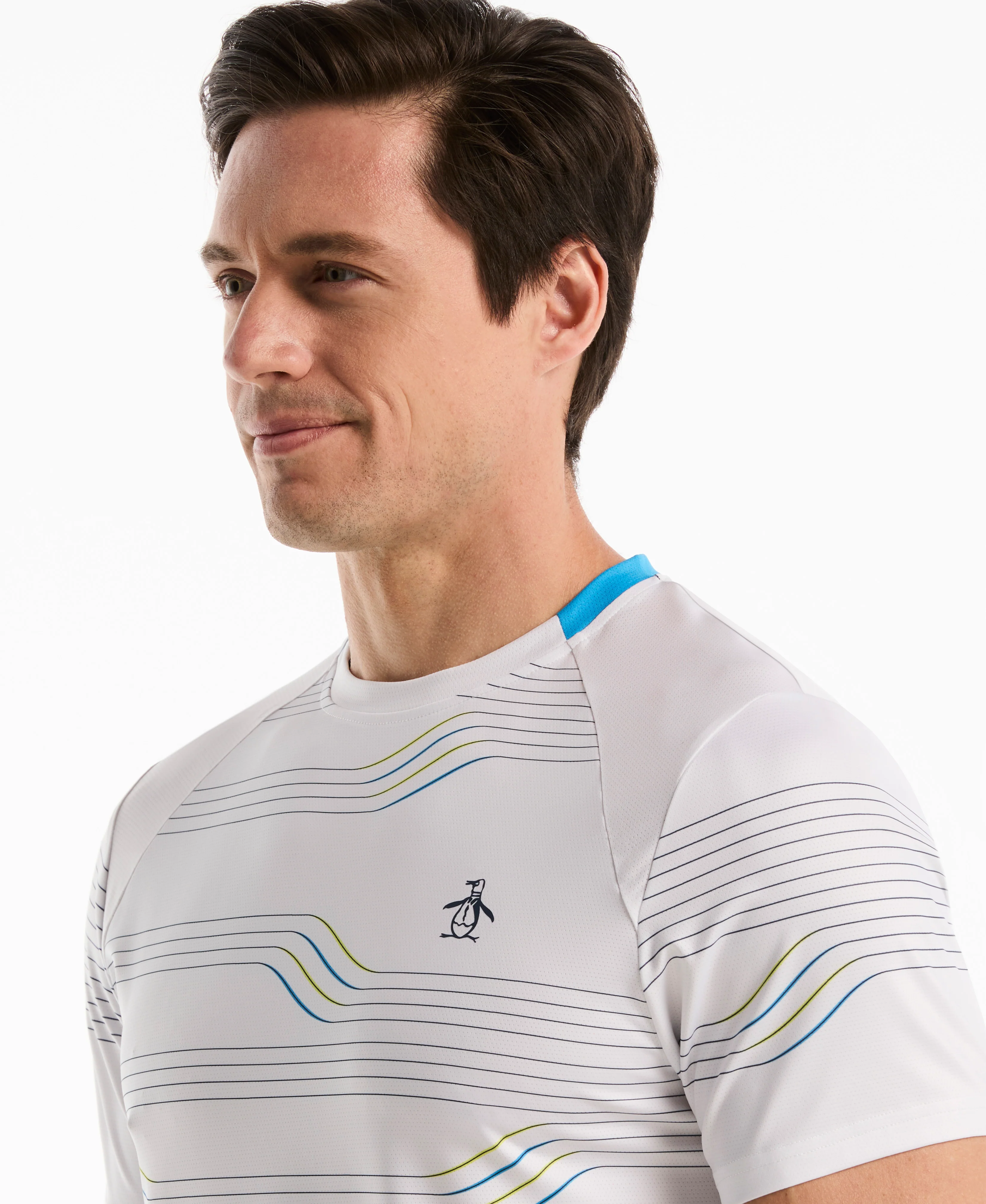 Linear Blocked Tennis Crew Tee - Image 3