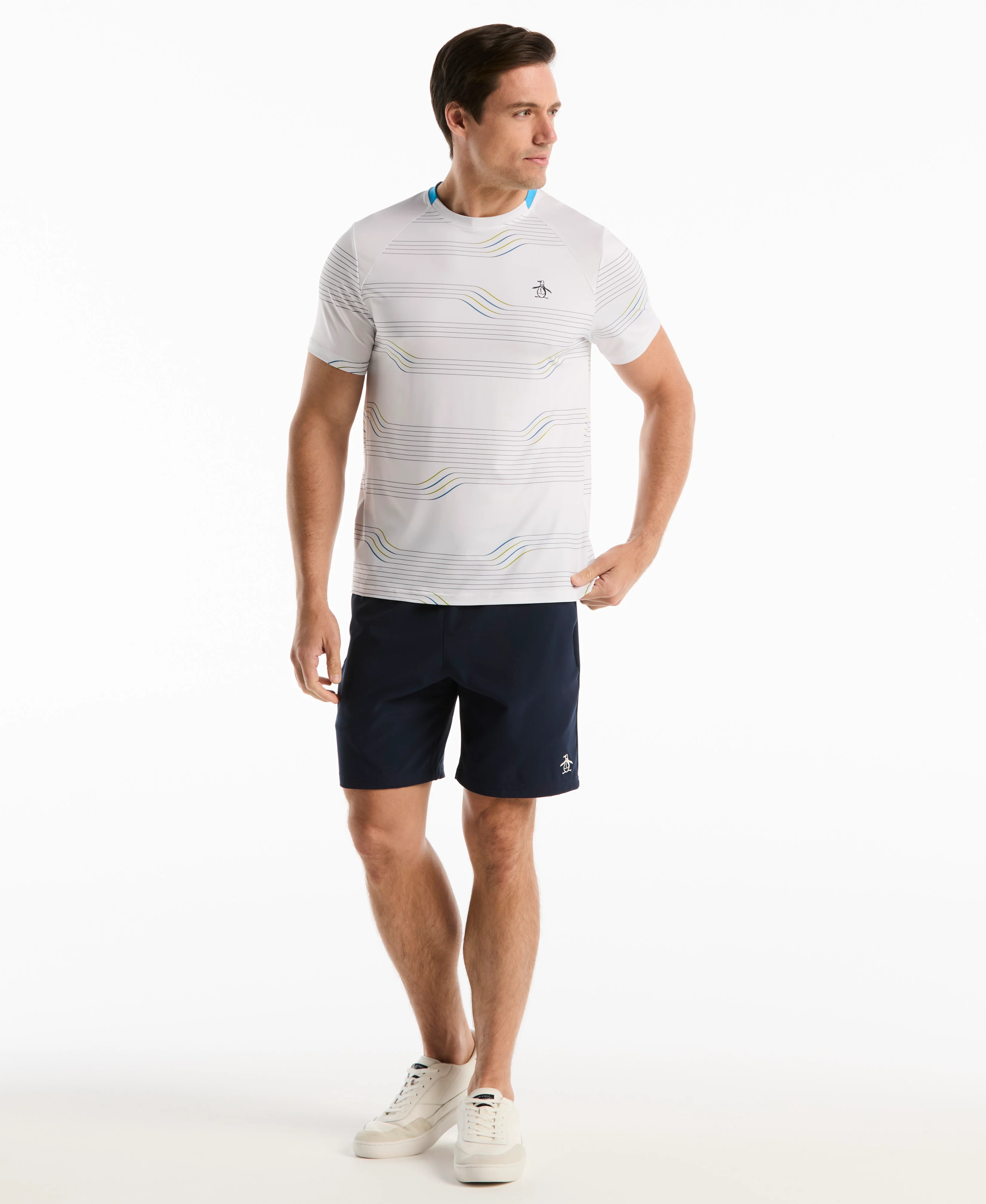 Linear Blocked Tennis Crew Tee - Image 4