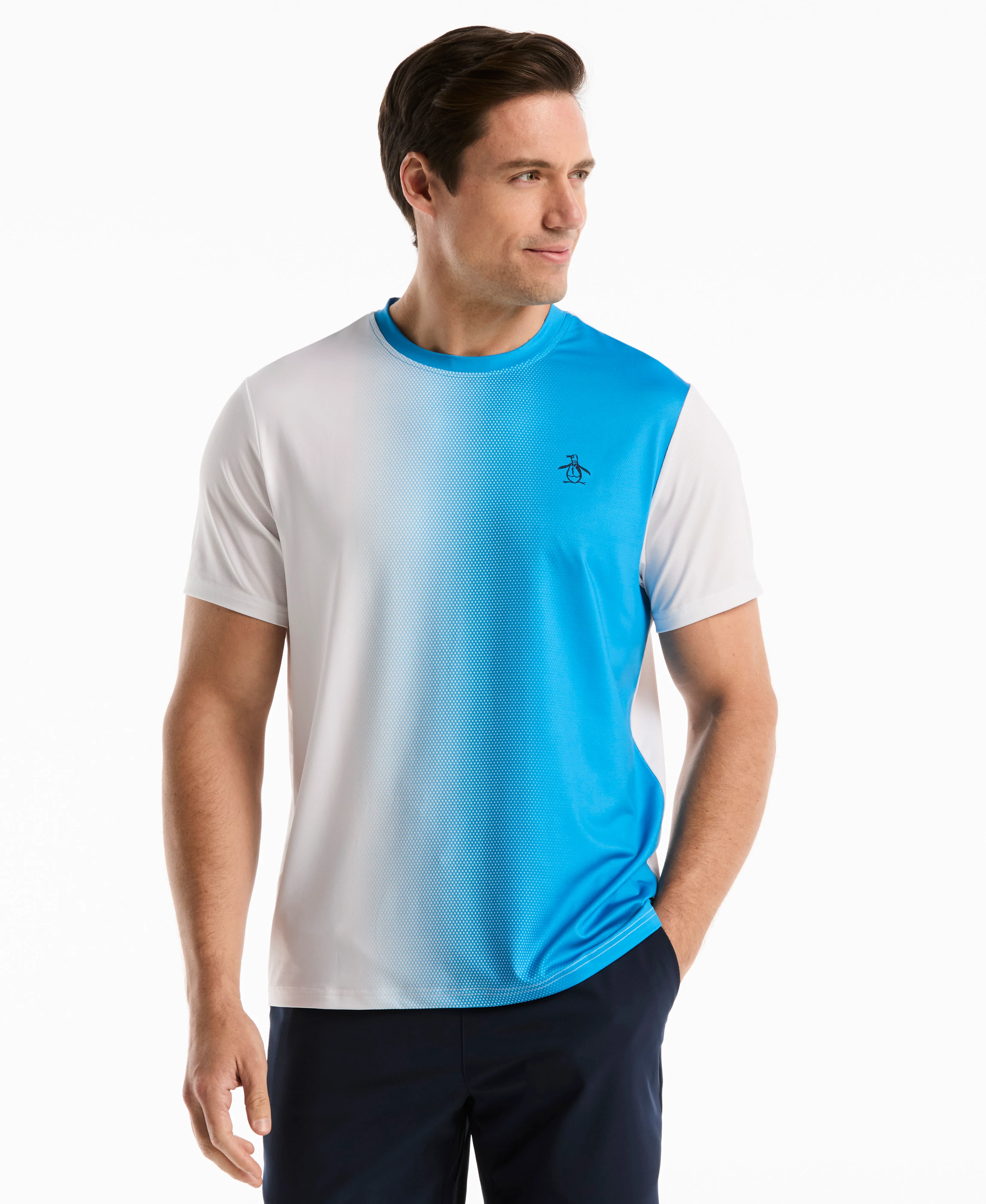Vertical Ombre Tennis Crew Tee - Image 5