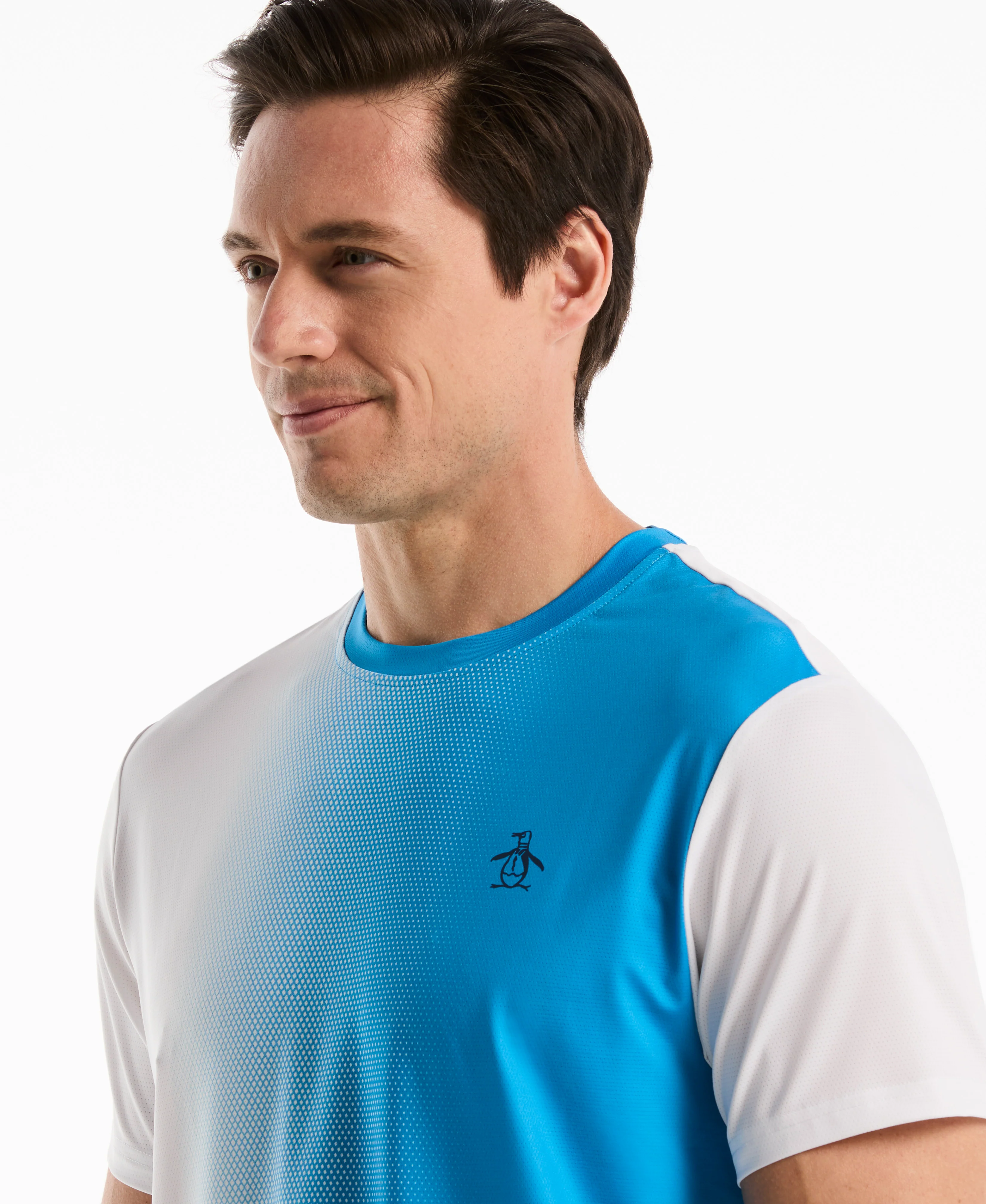 Vertical Ombre Tennis Crew Tee - Image 7