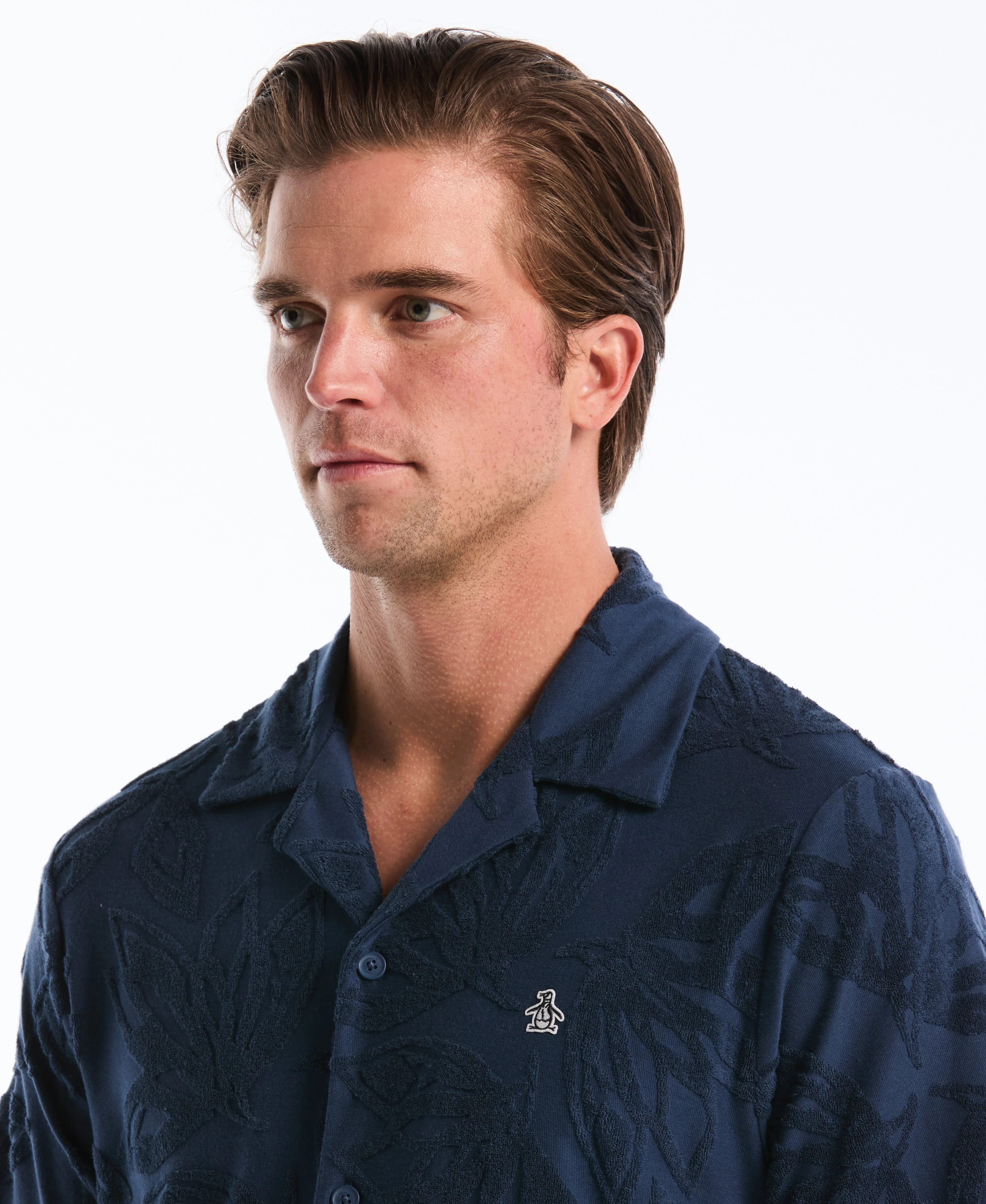 Terry Floral Button Sweater Polo - Image 3