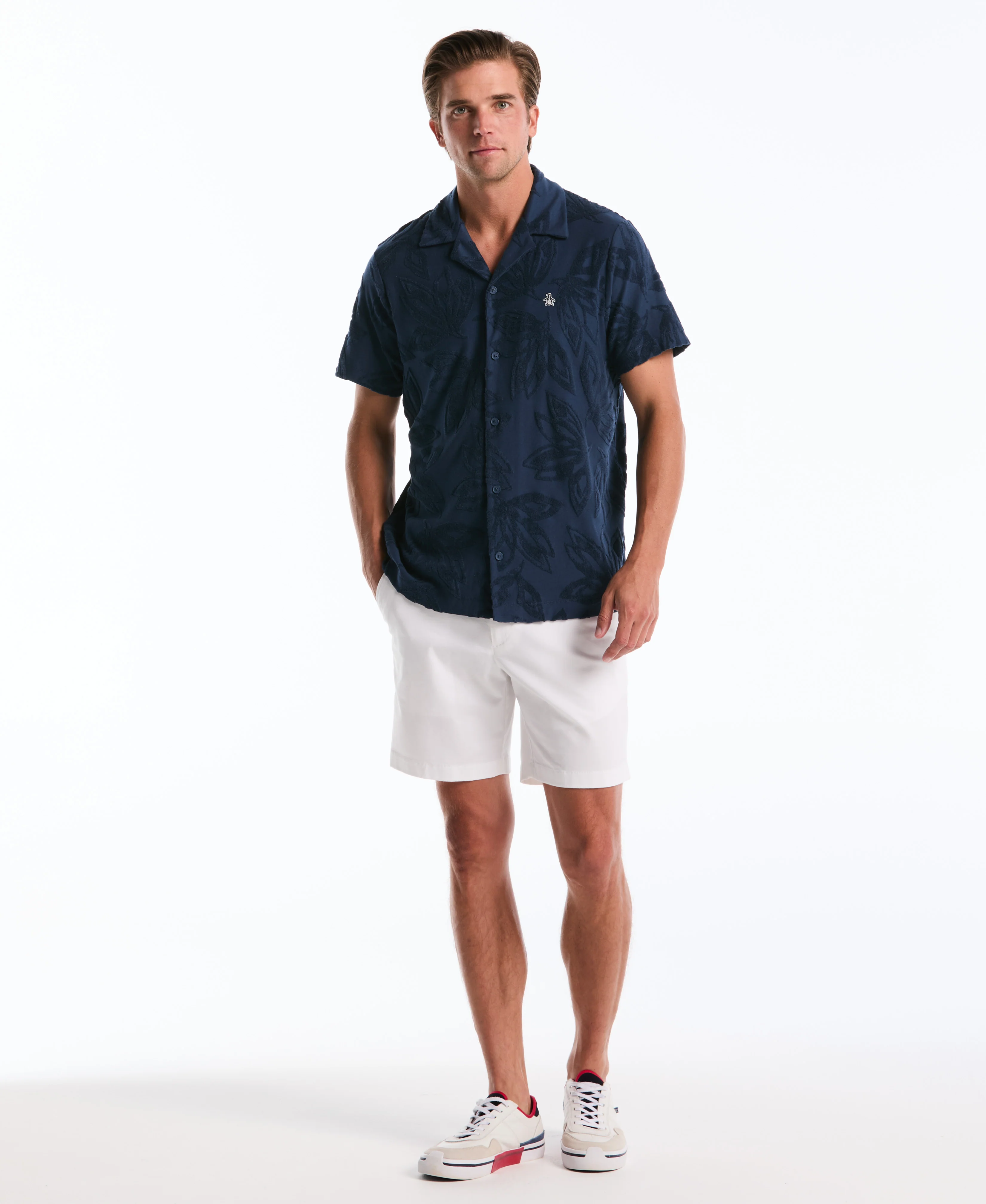Terry Floral Button Sweater Polo - Image 4