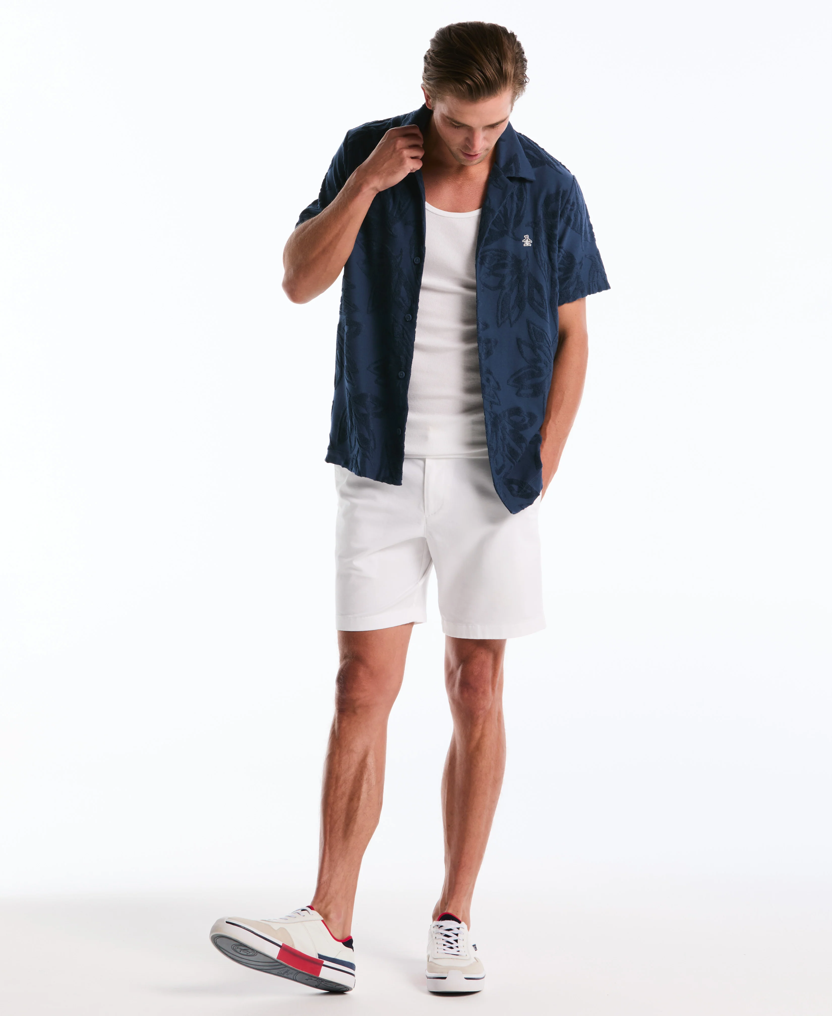 Terry Floral Button Sweater Polo - Image 5
