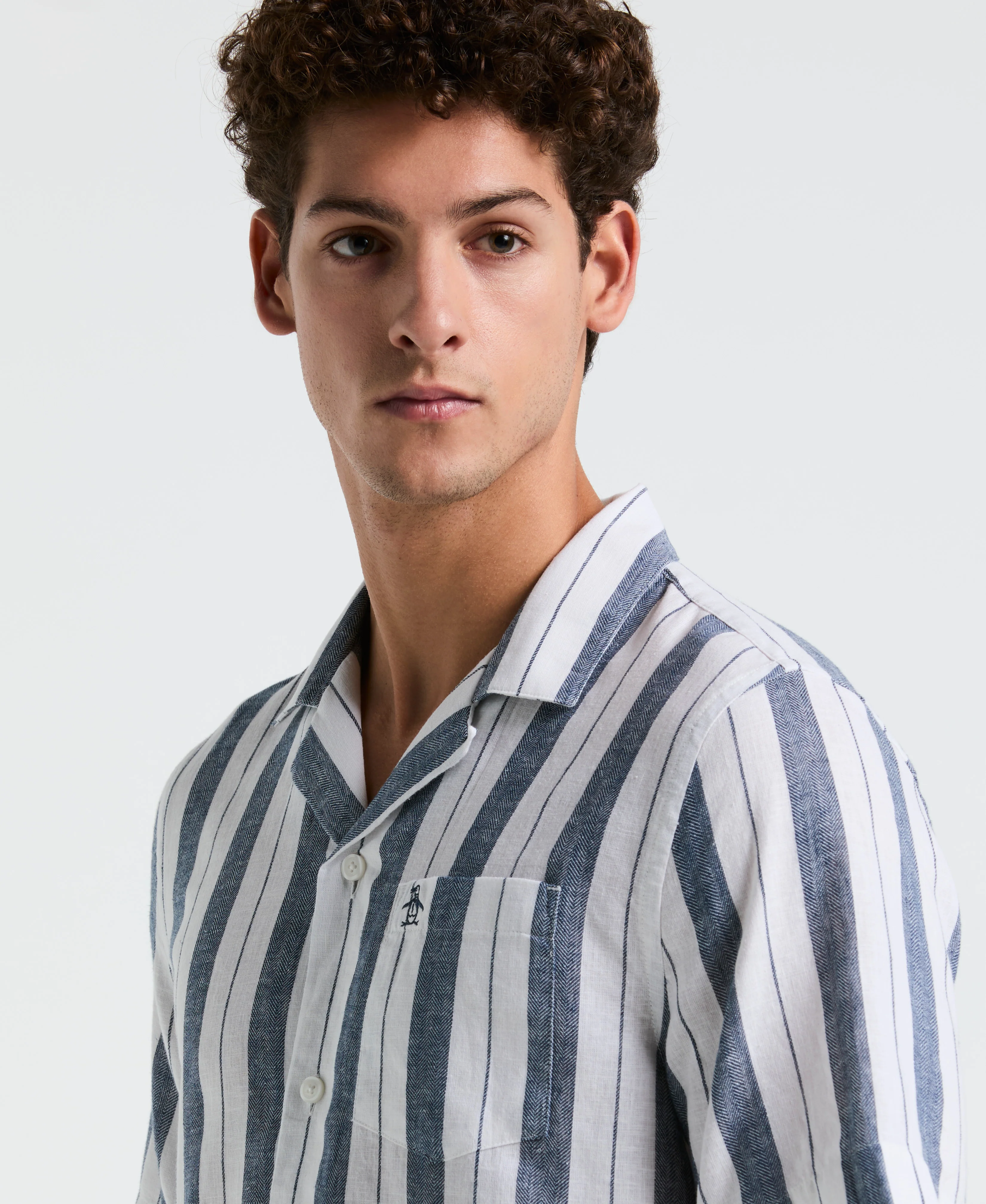 Vertical Stripe Pocket Shirt - Image 6