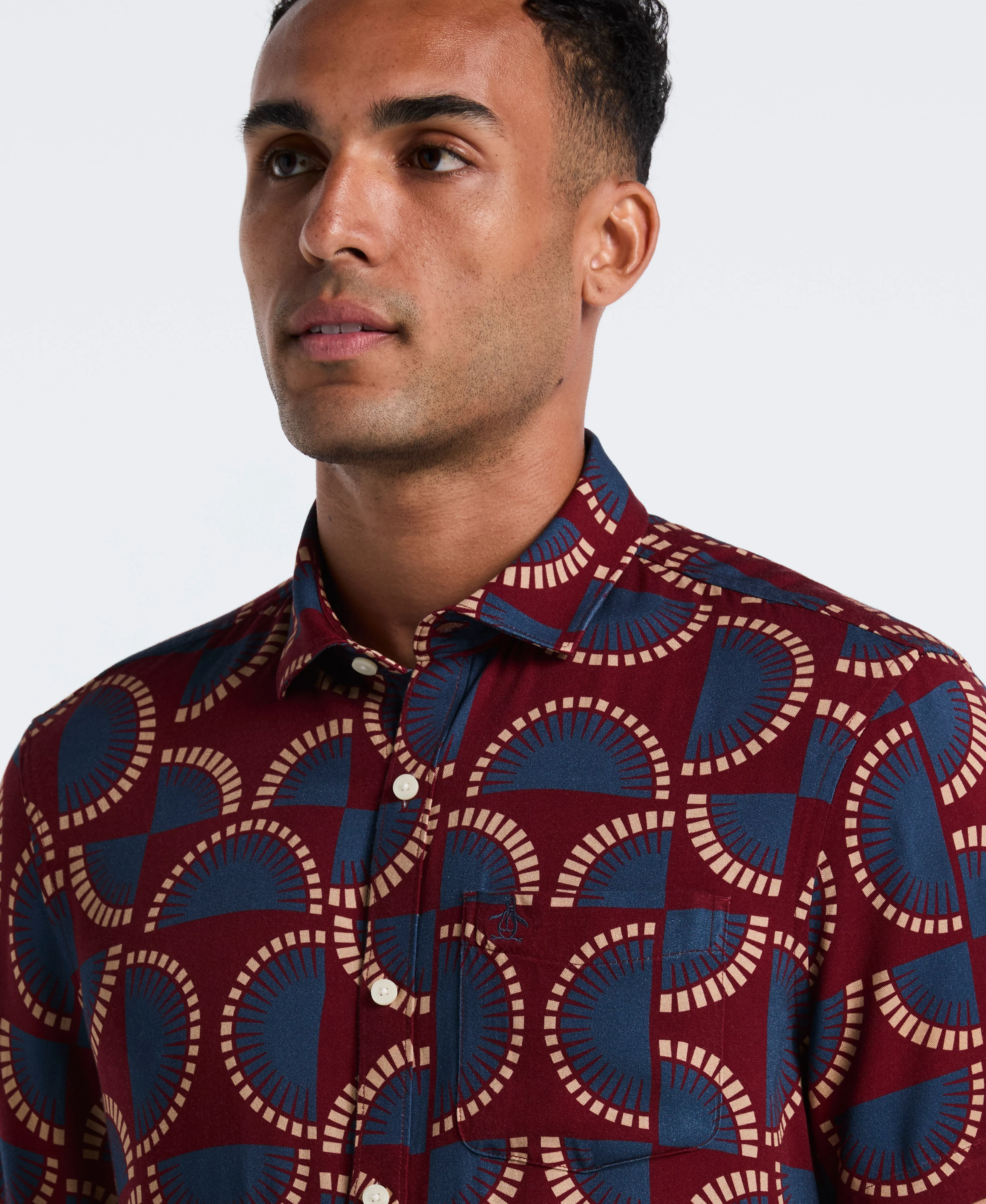 Viscose Printed Button-Up Shirt - Image 3