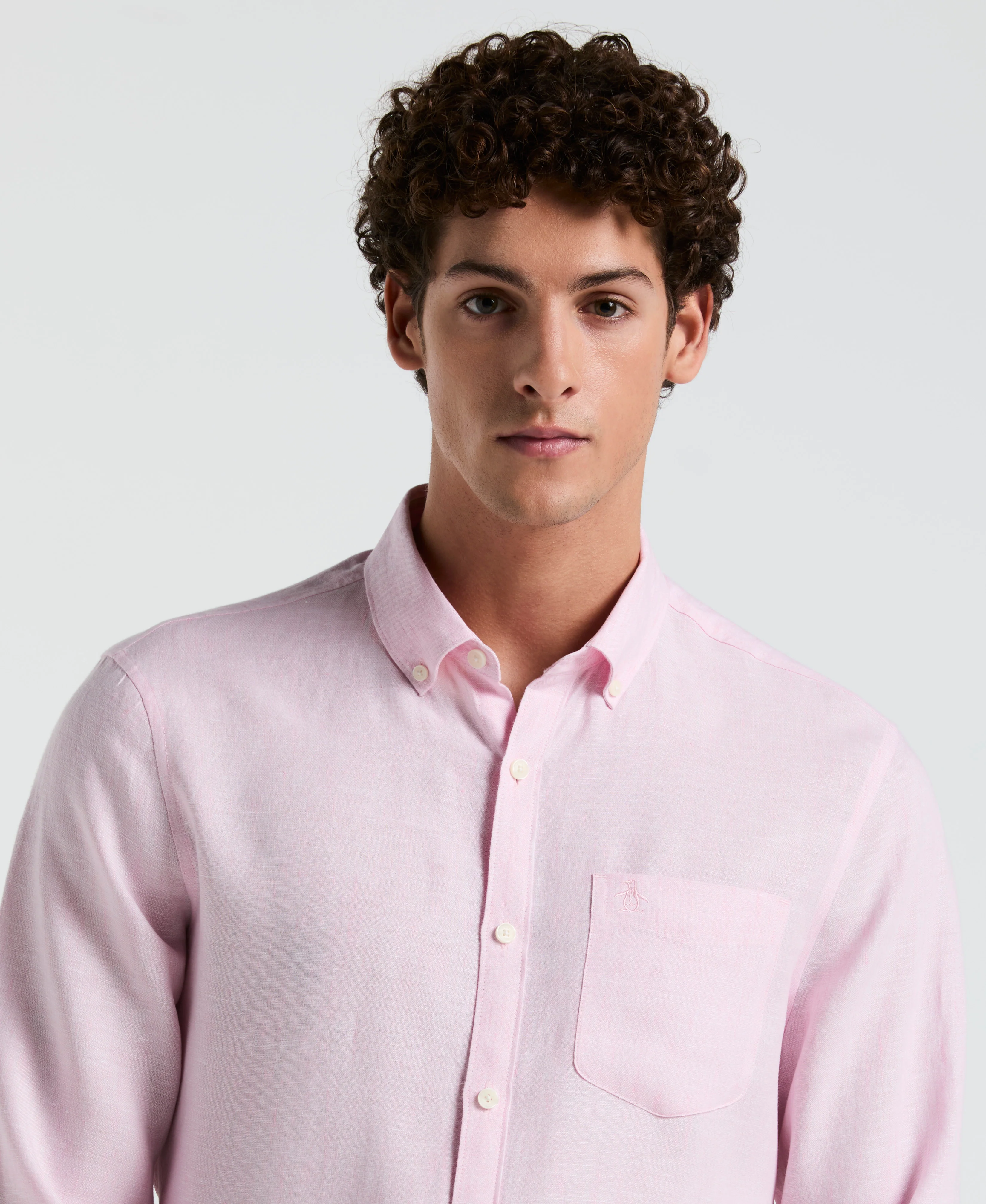 Washed Linen Long Sleeve Shirt - Image 11