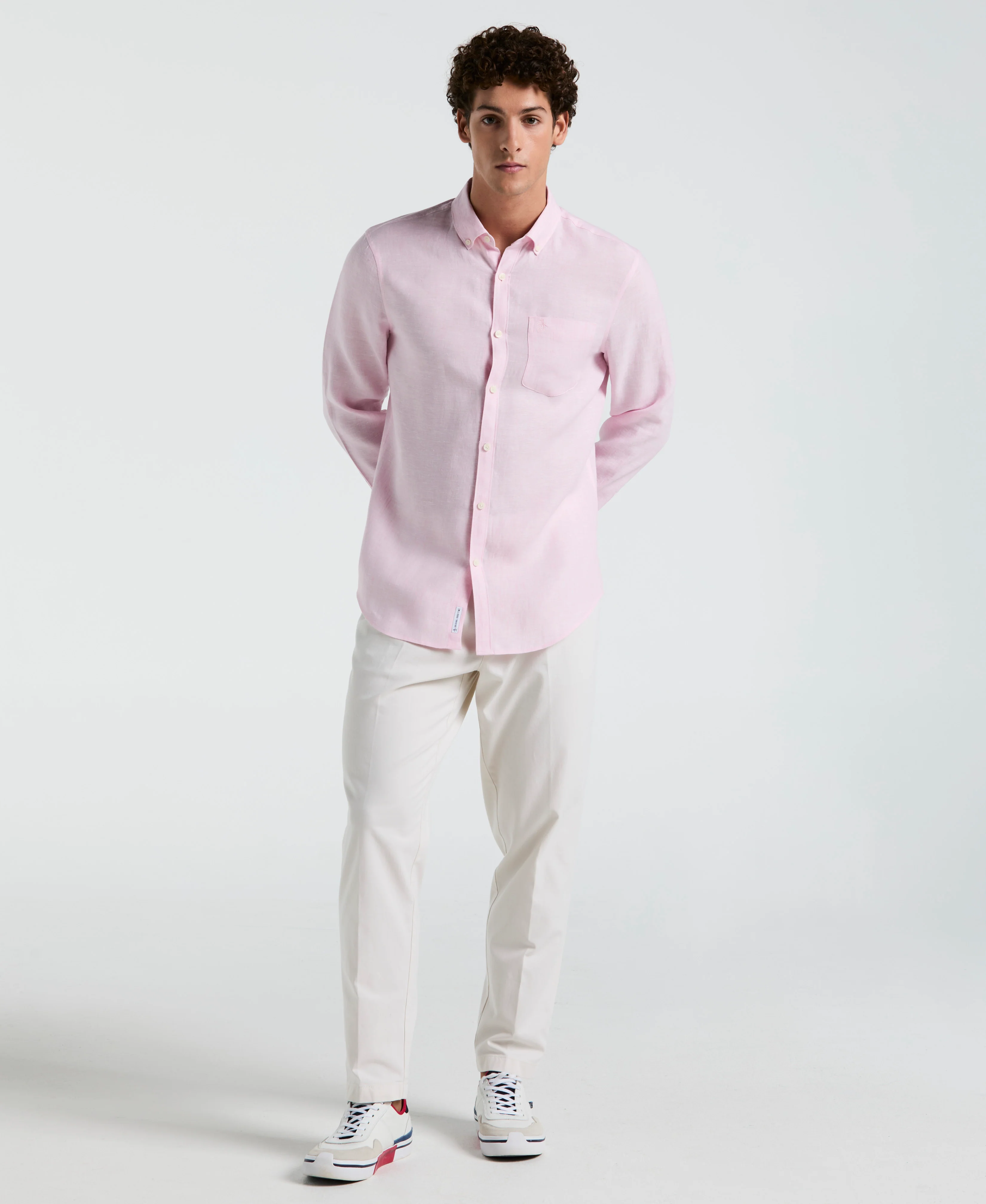 Washed Linen Long Sleeve Shirt - Image 12