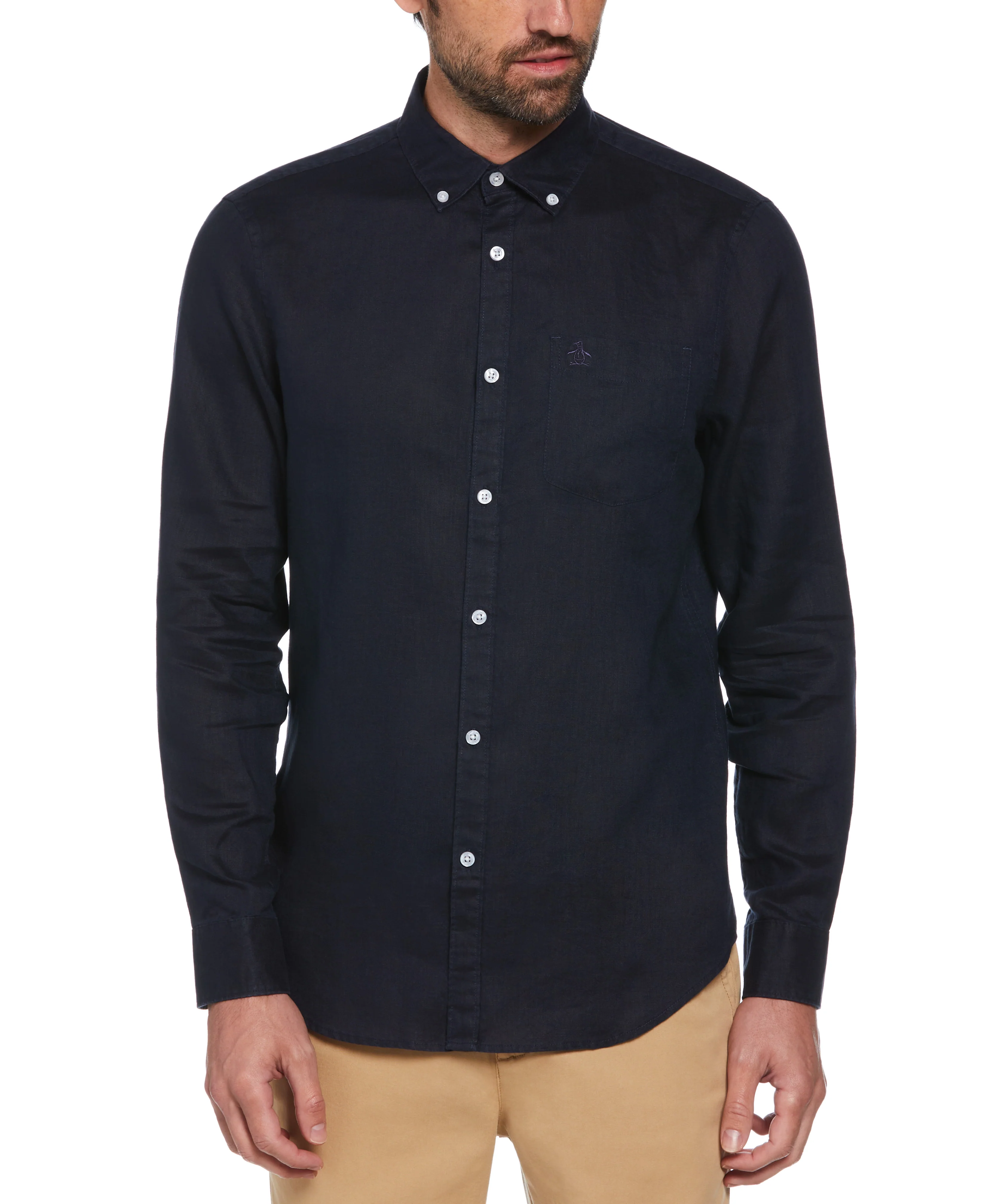 Washed Linen Long Sleeve Shirt - Image 13