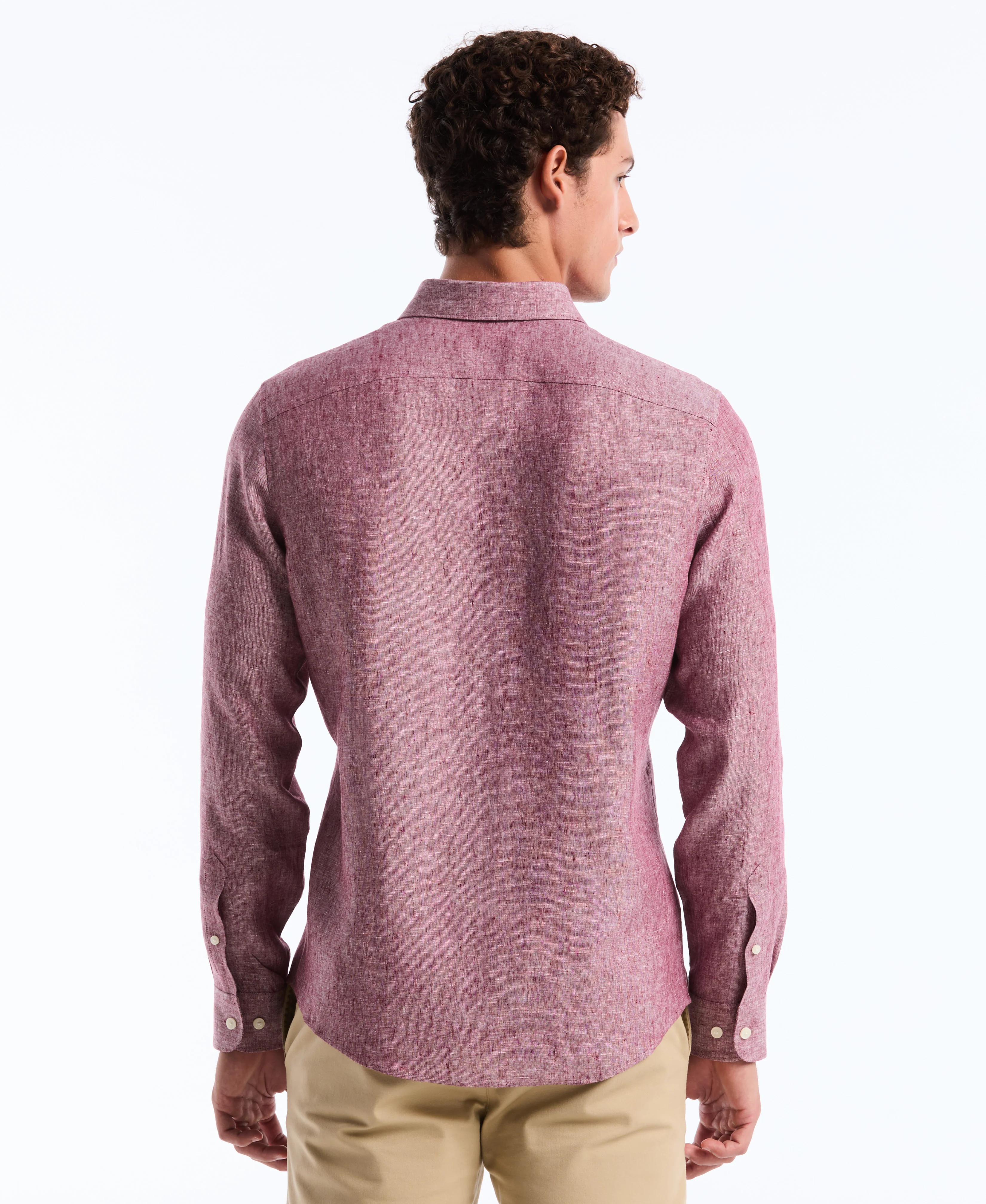 Washed Linen Long Sleeve Shirt - Image 17