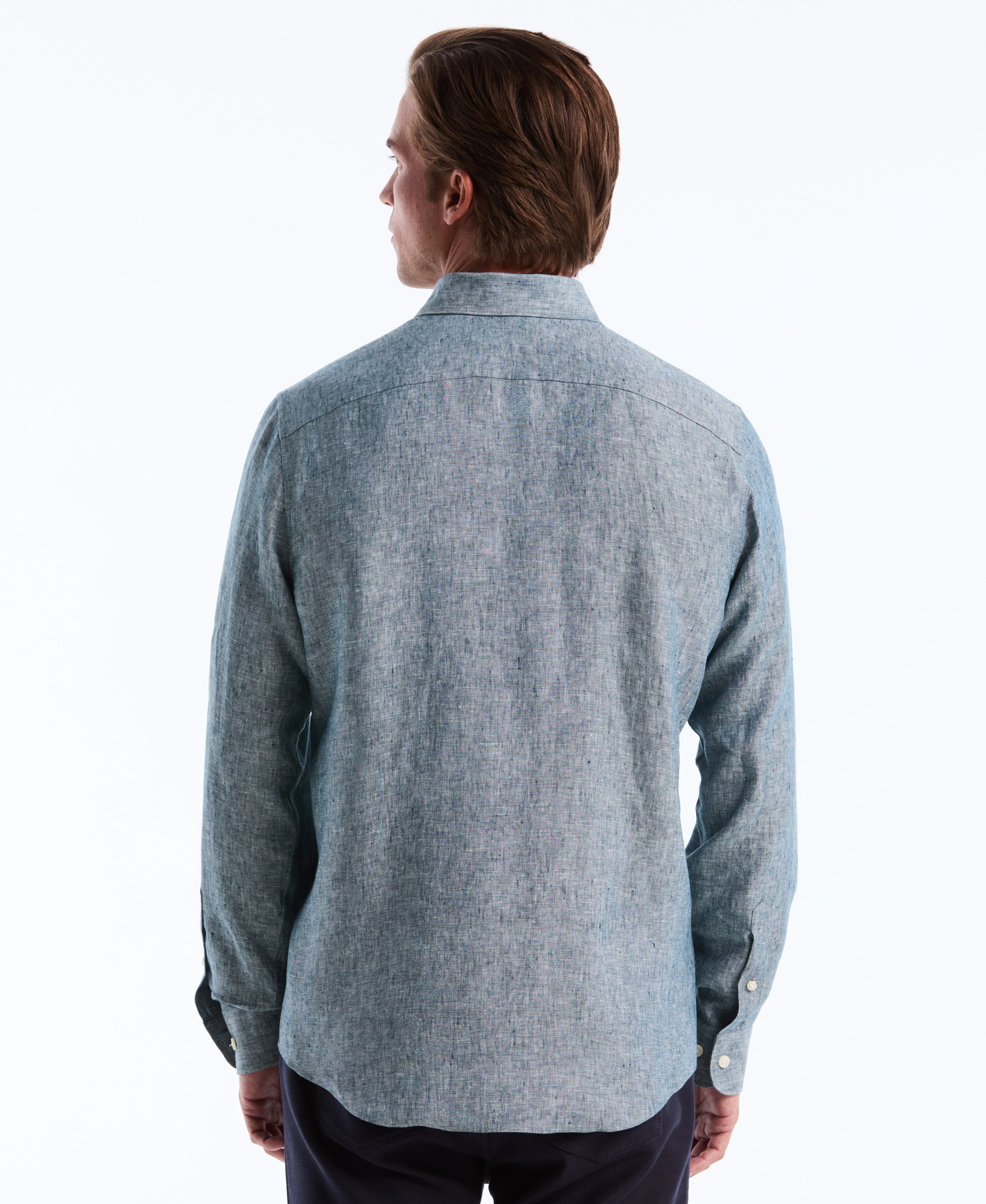 Washed Linen Long Sleeve Shirt - Image 21