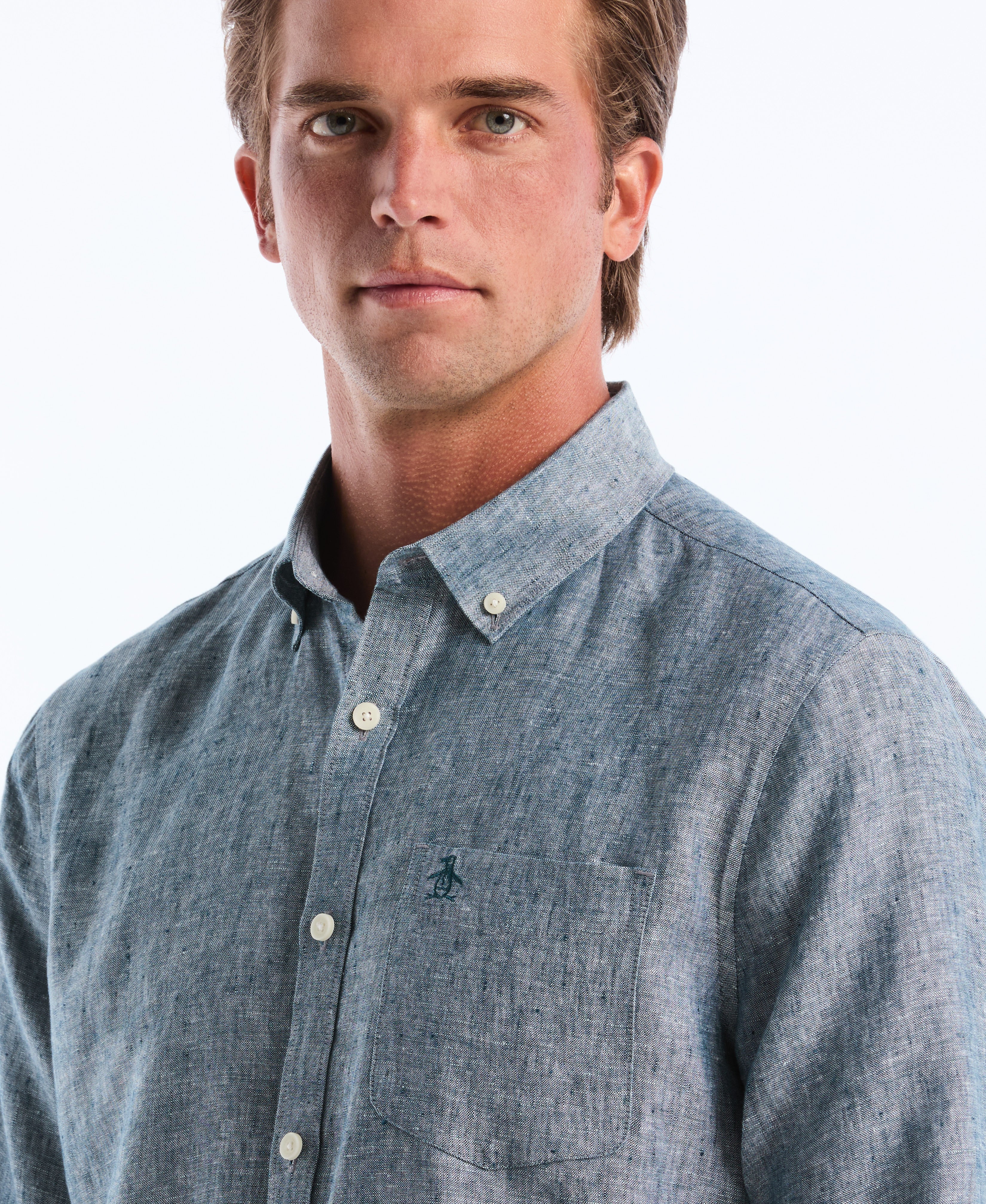 Washed Linen Long Sleeve Shirt - Image 22