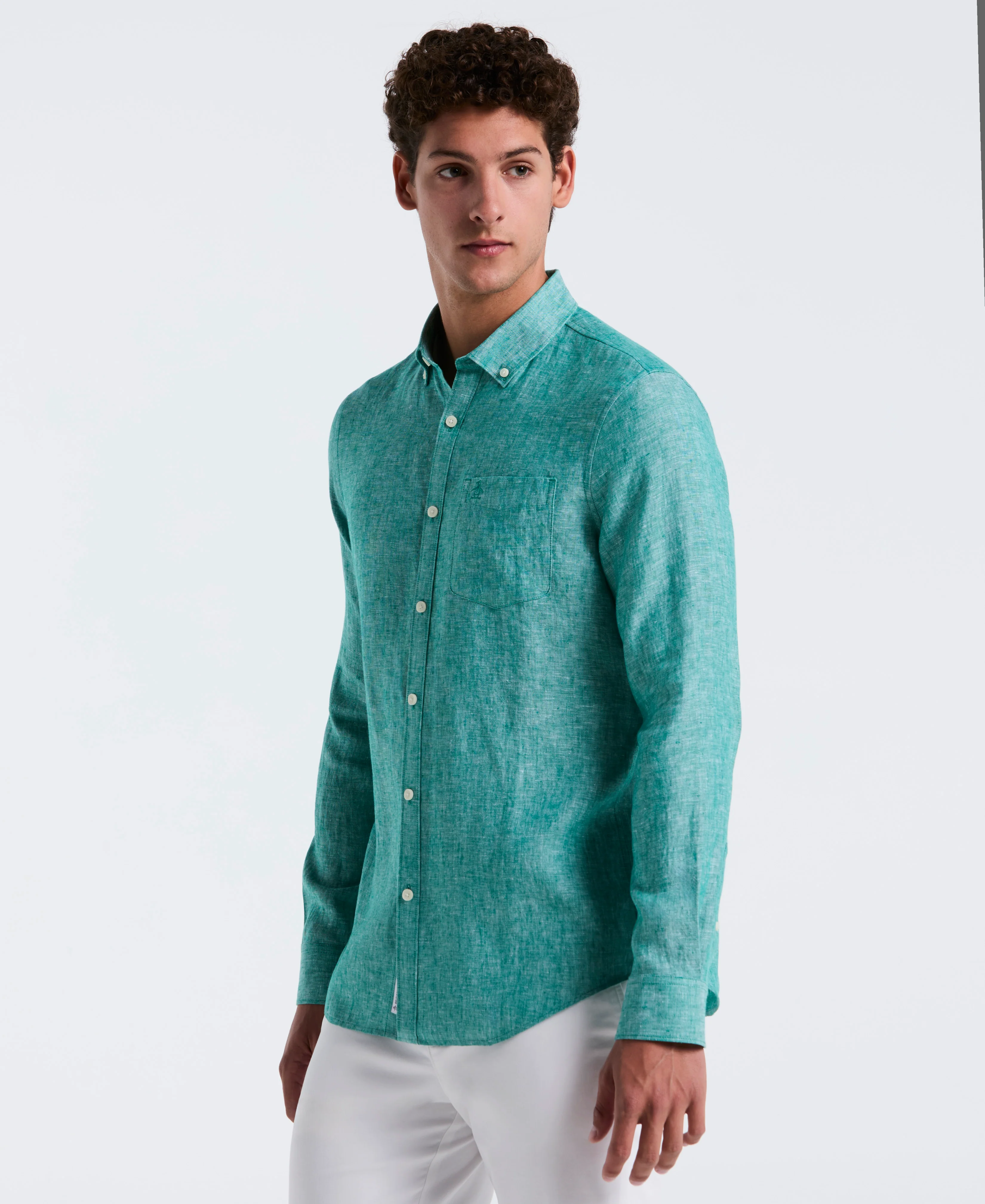 Washed Linen Long Sleeve Shirt - Image 24