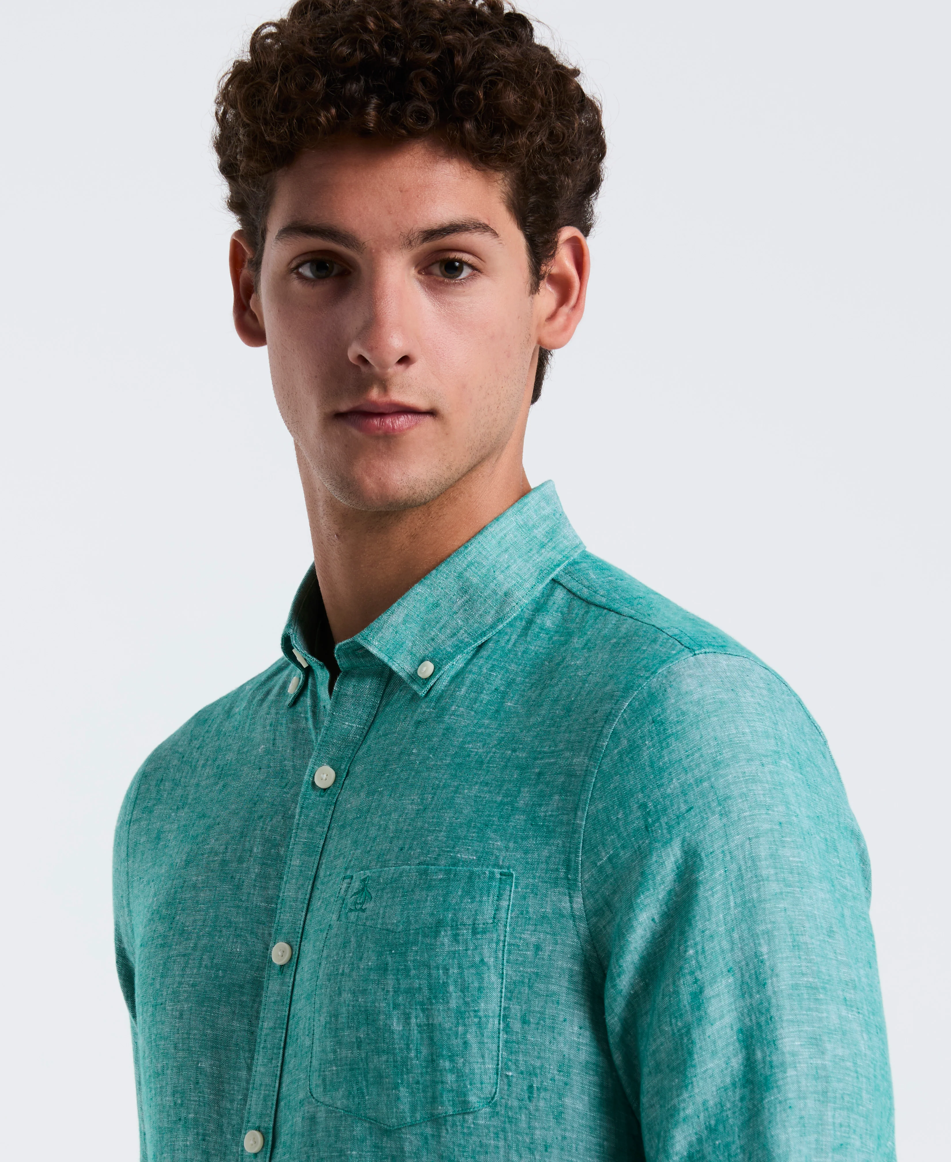 Washed Linen Long Sleeve Shirt - Image 26