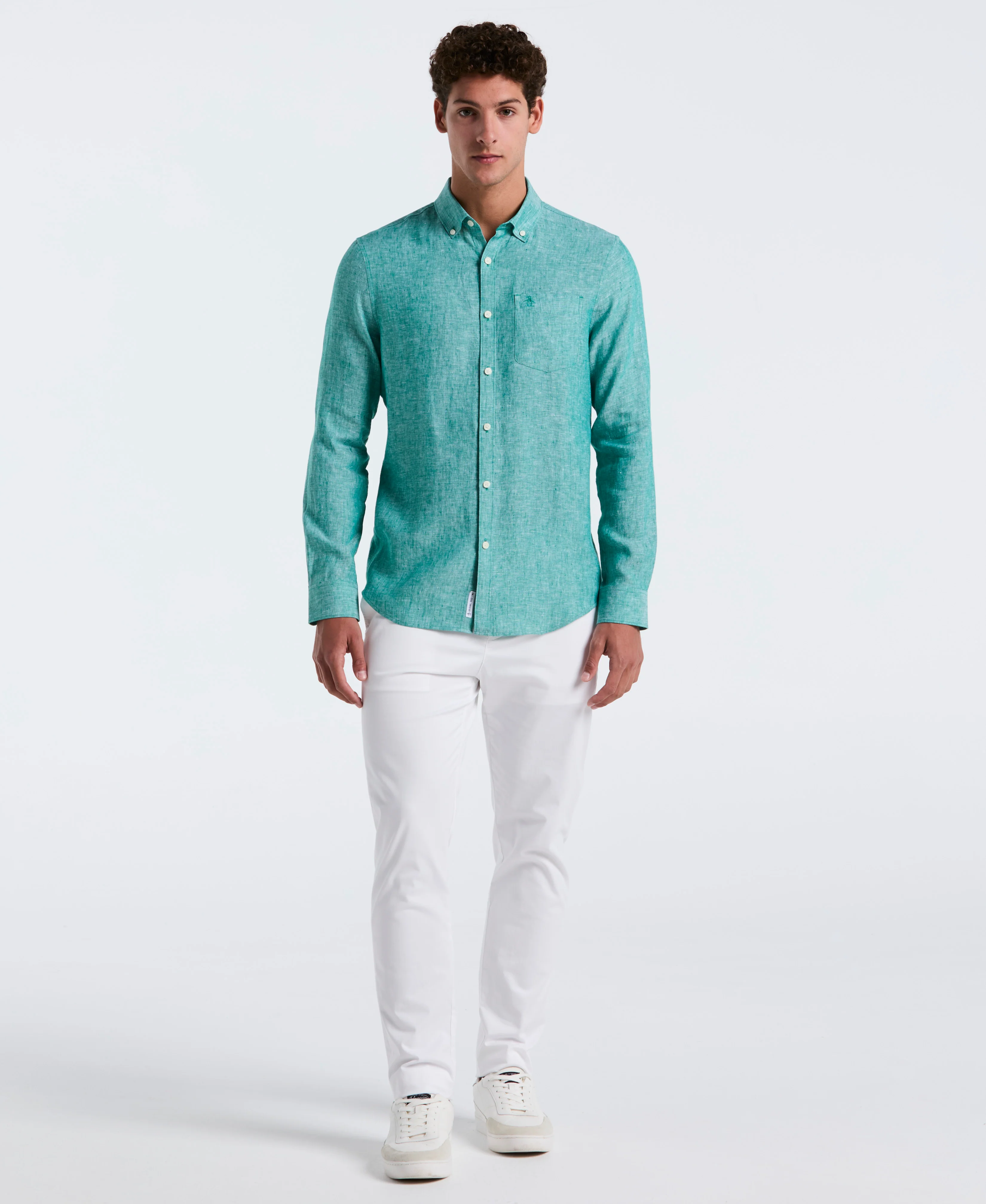 Washed Linen Long Sleeve Shirt - Image 27