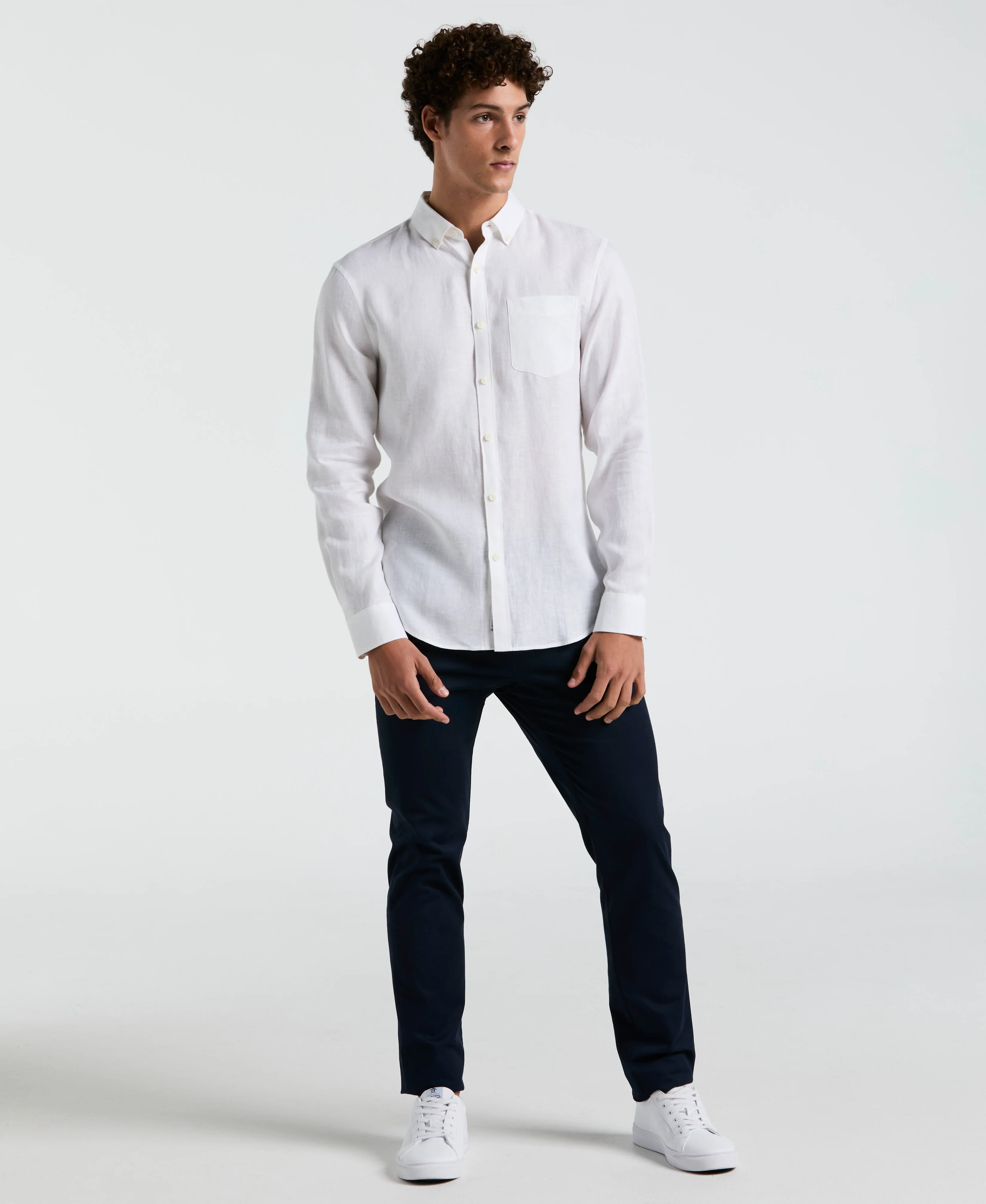 Washed Linen Long Sleeve Shirt - Image 4