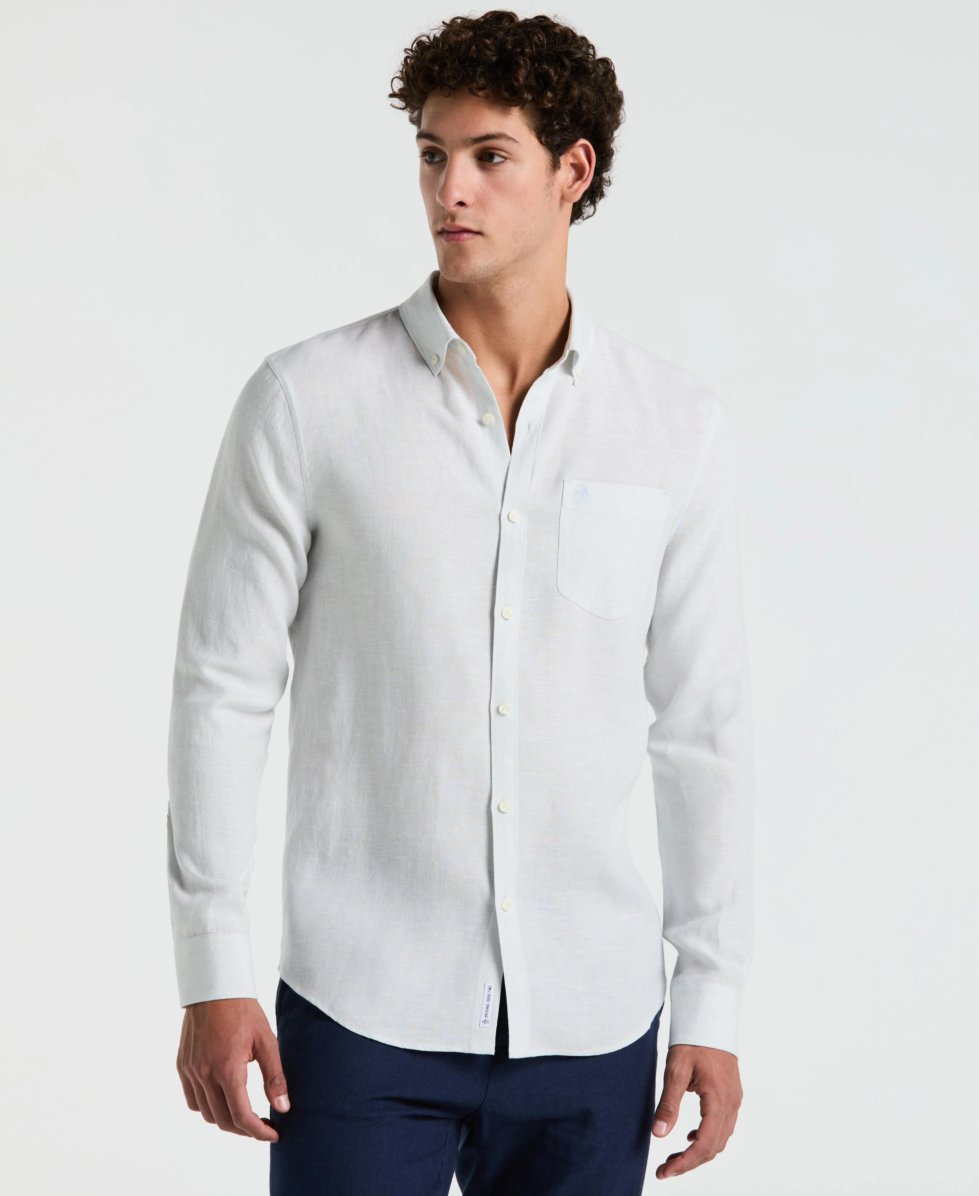 Washed Linen Long Sleeve Shirt - Image 5