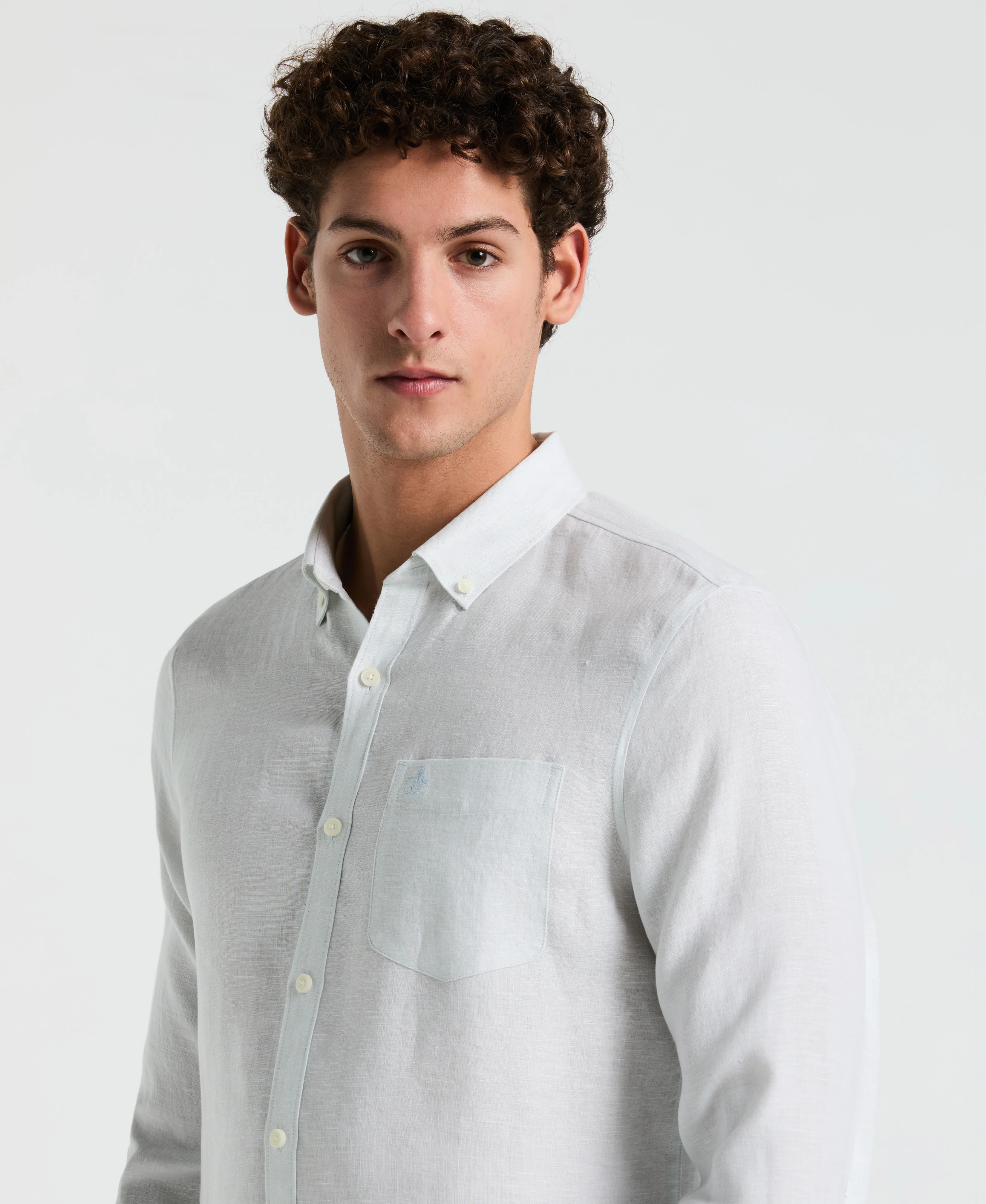 Washed Linen Long Sleeve Shirt - Image 7