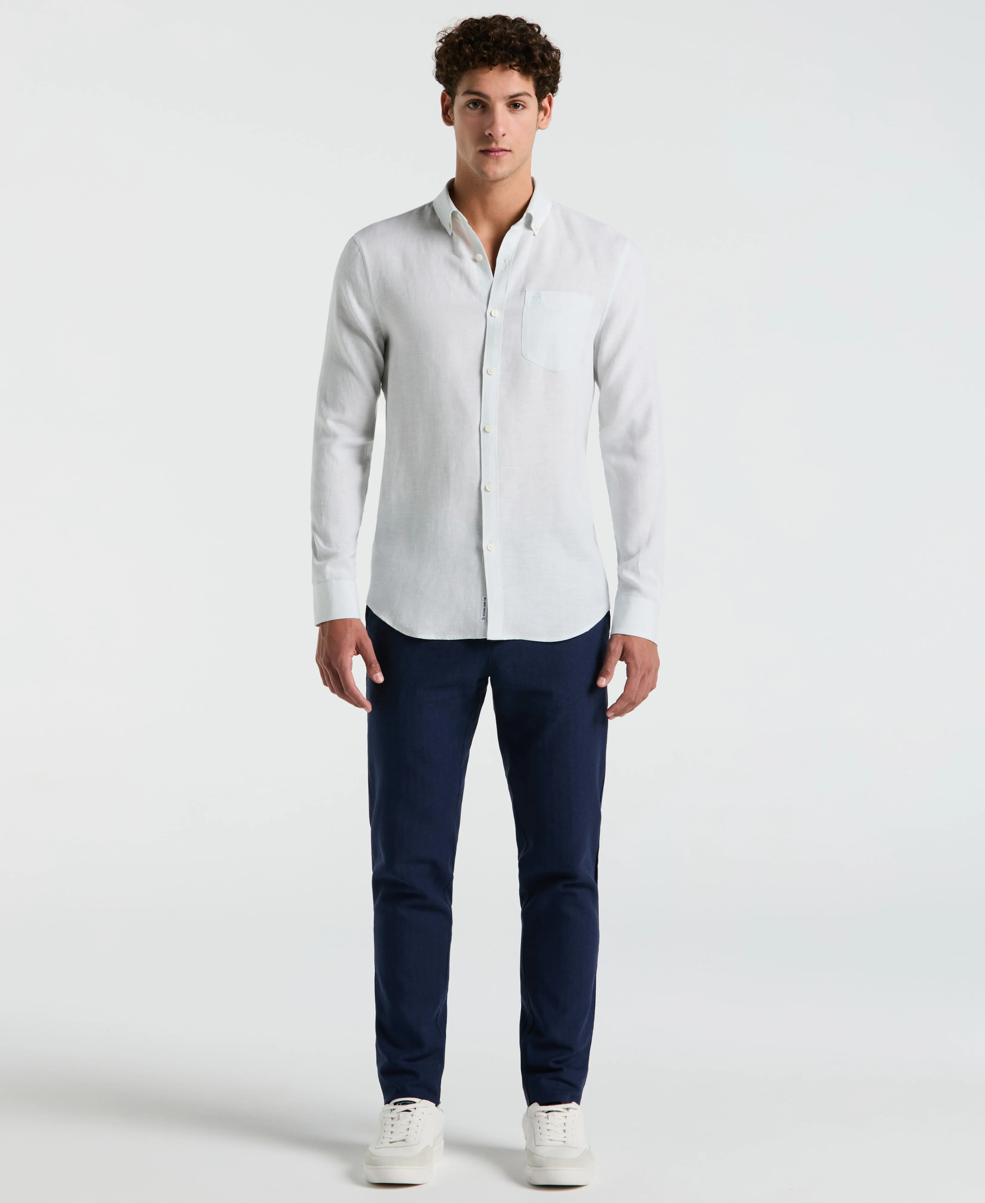 Washed Linen Long Sleeve Shirt - Image 8