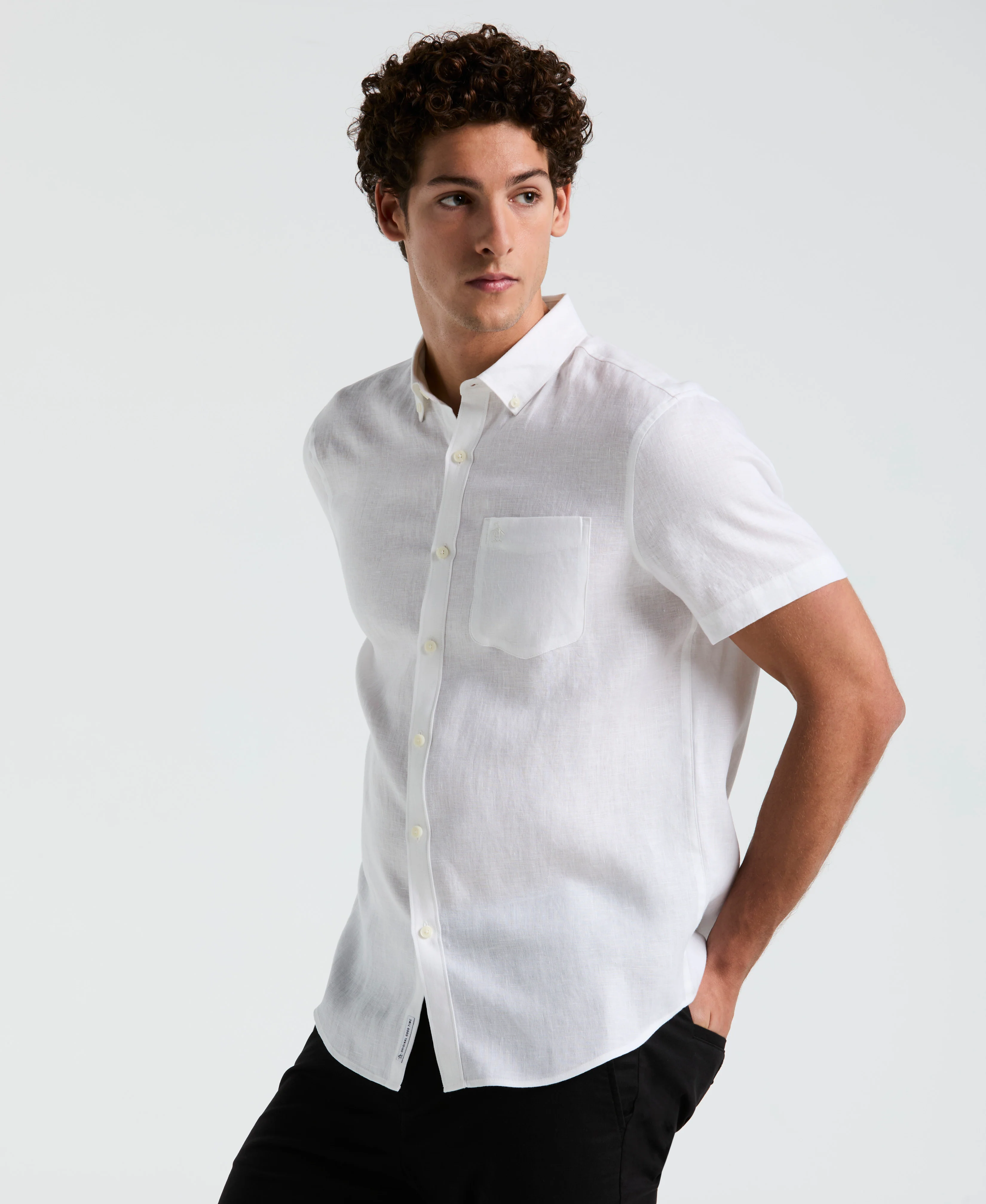 Washed Linen Pocket Shirt