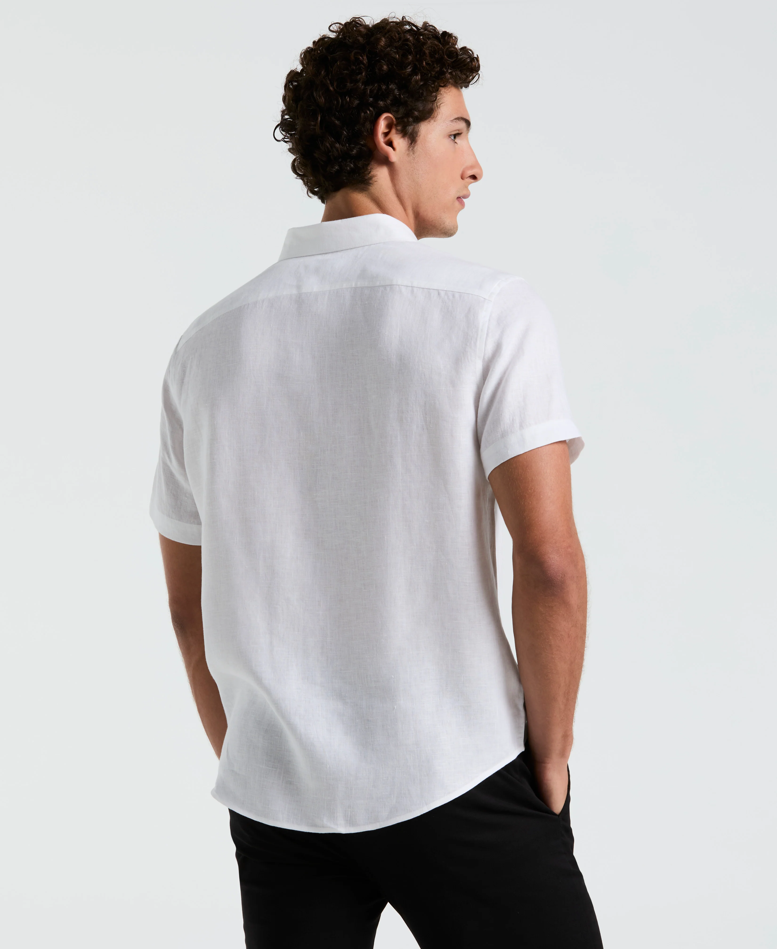 Washed Linen Pocket Shirt - Image 2