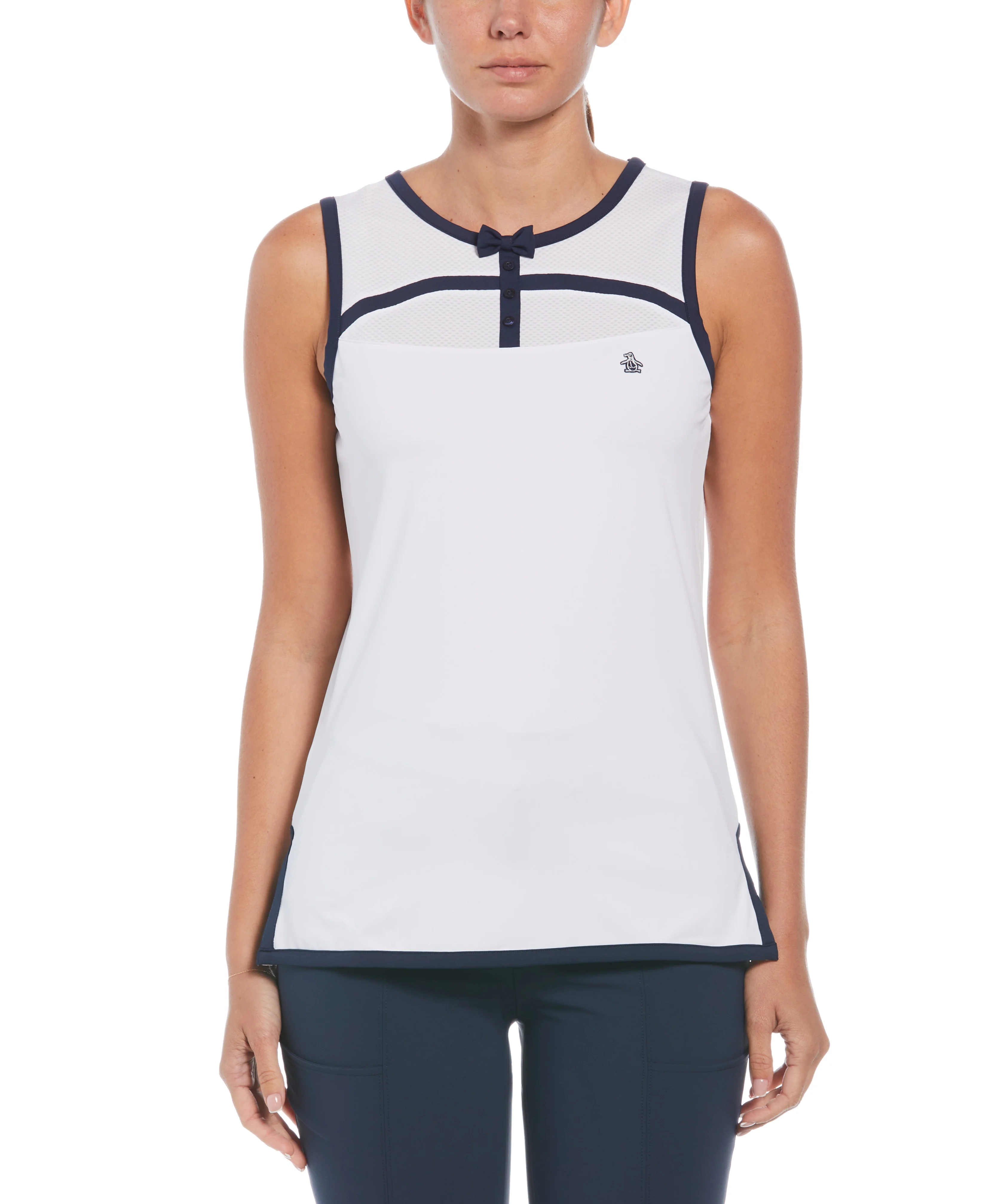 Women's Contrast Bow Golf Tank - Image 4
