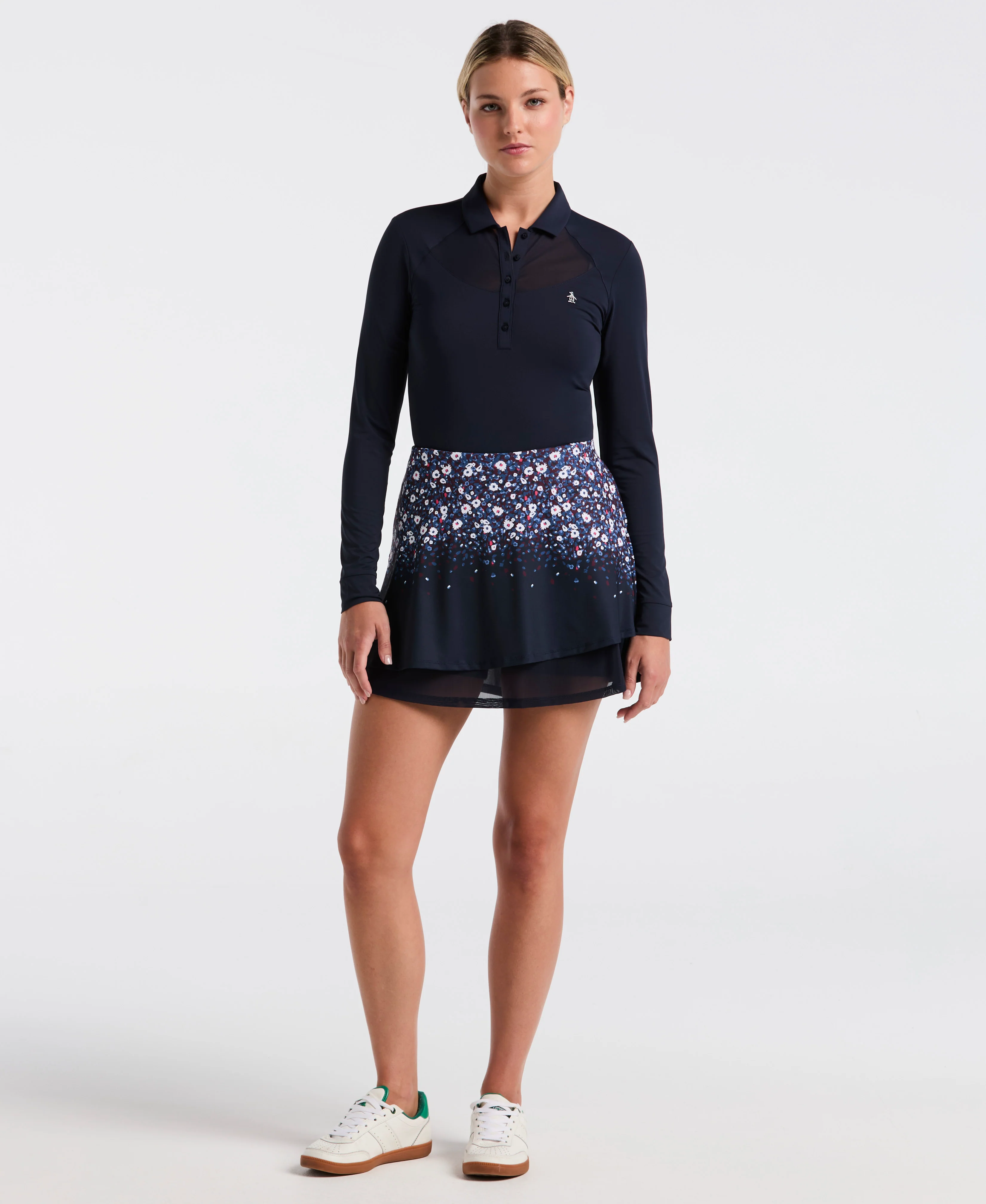 Women's 14" Zen Floral Double Layer Skort